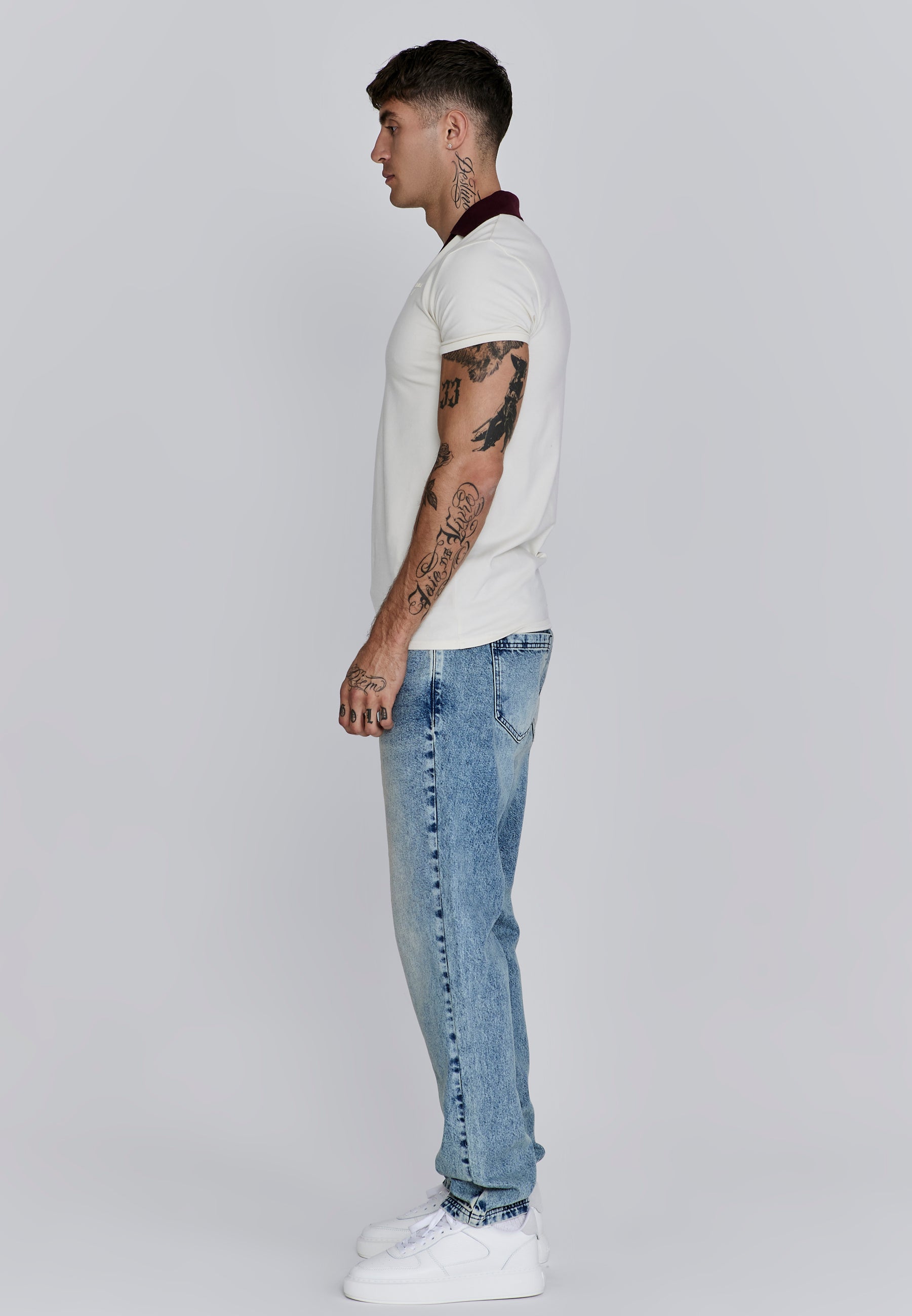 Polo T-Shirt in Ecru Polos SikSilk