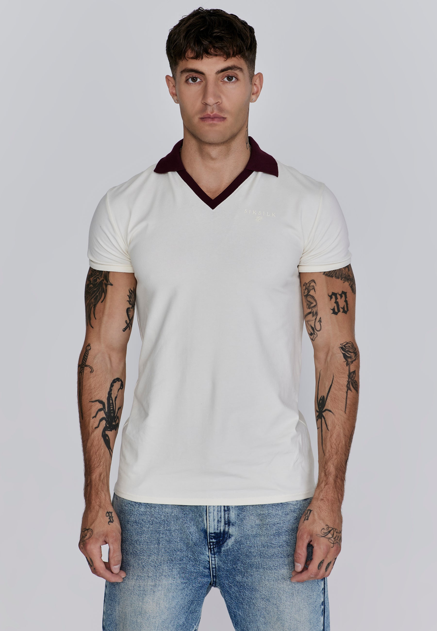 Polo T-Shirt in Ecru Polos SikSilk