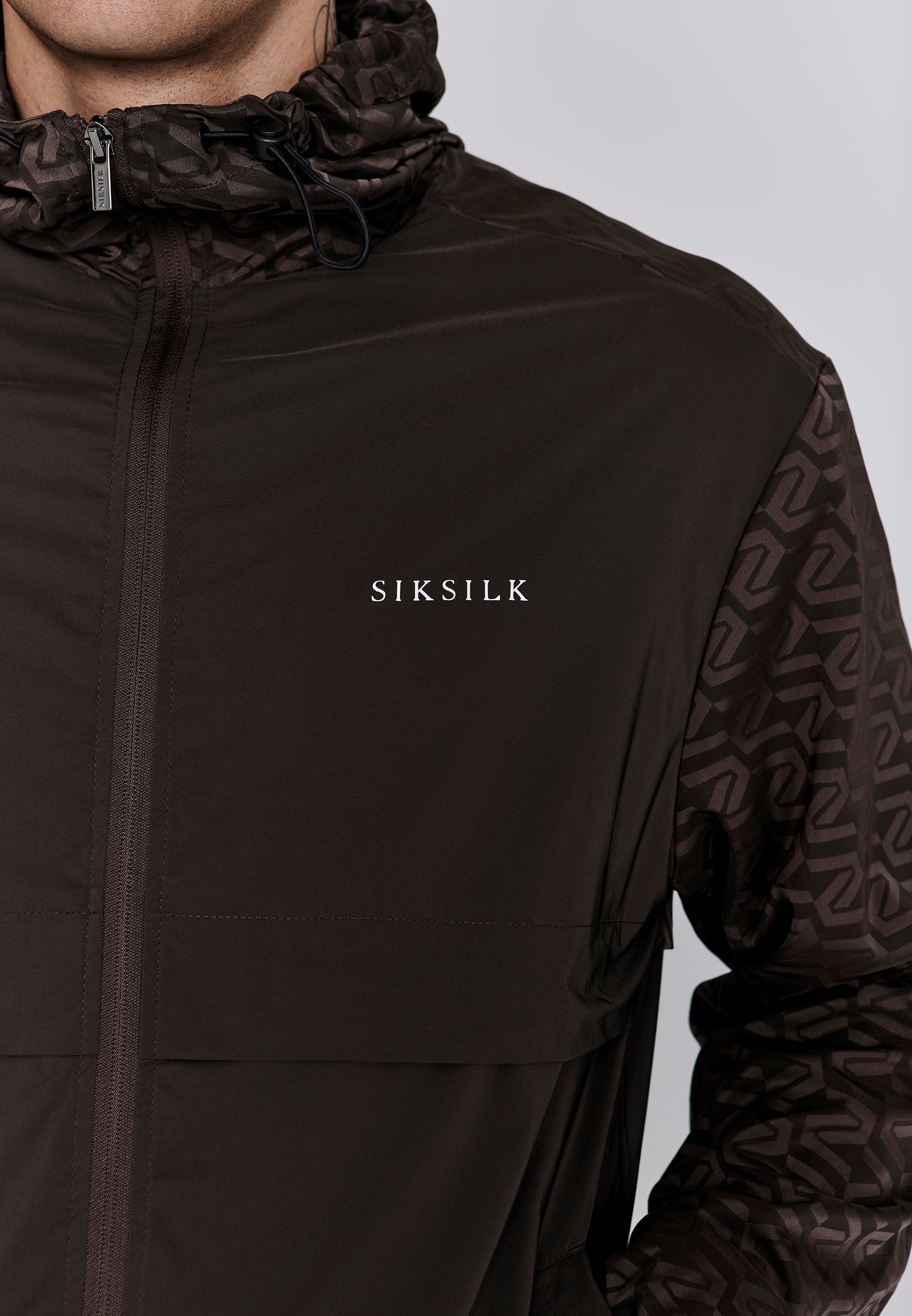 Aop Windbreaker in Brown Jacken SikSilk
