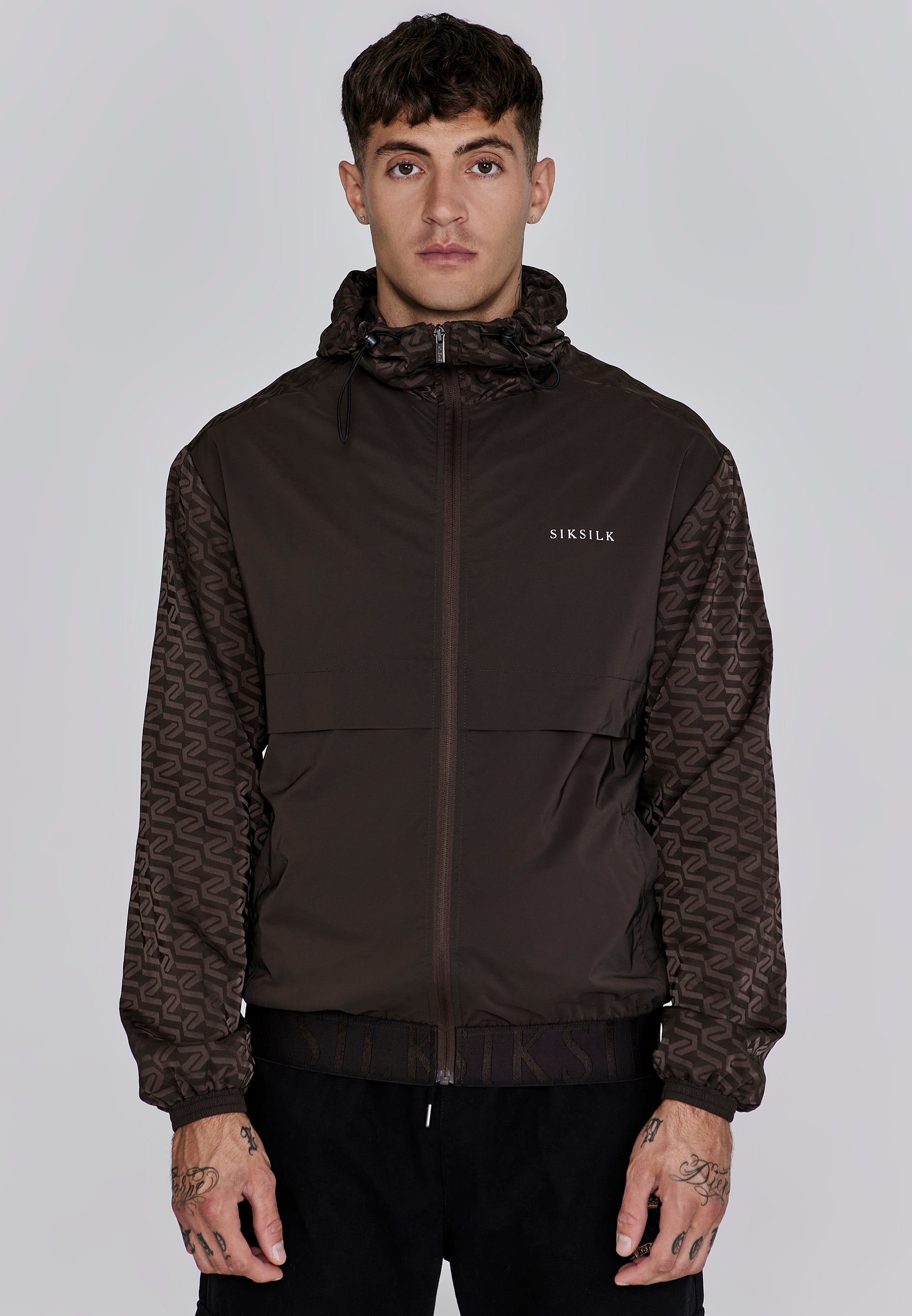 Aop Windbreaker in Brown Jacken SikSilk