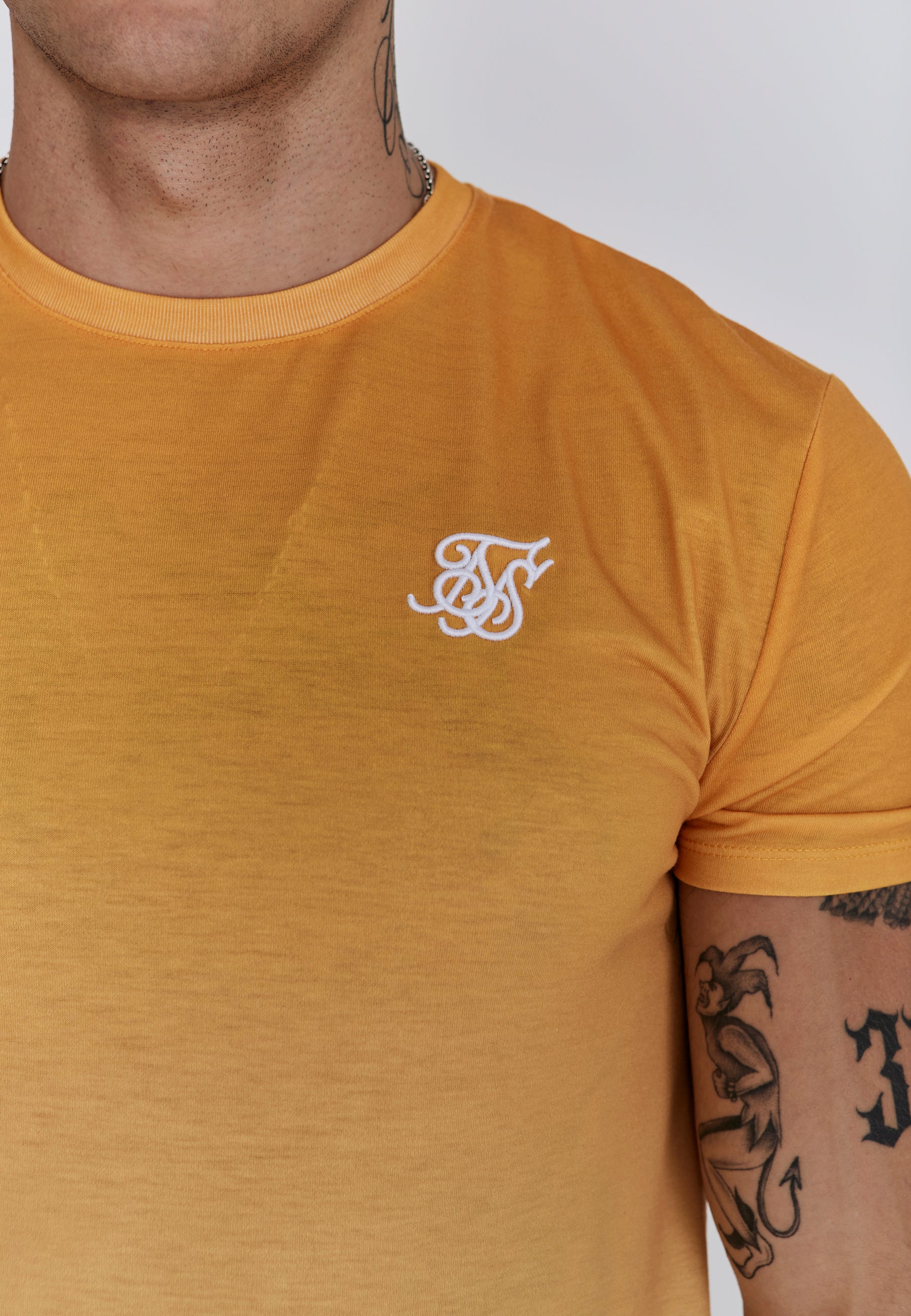 Fade T-Shirt in Orange,Yellow T-Shirts SikSilk