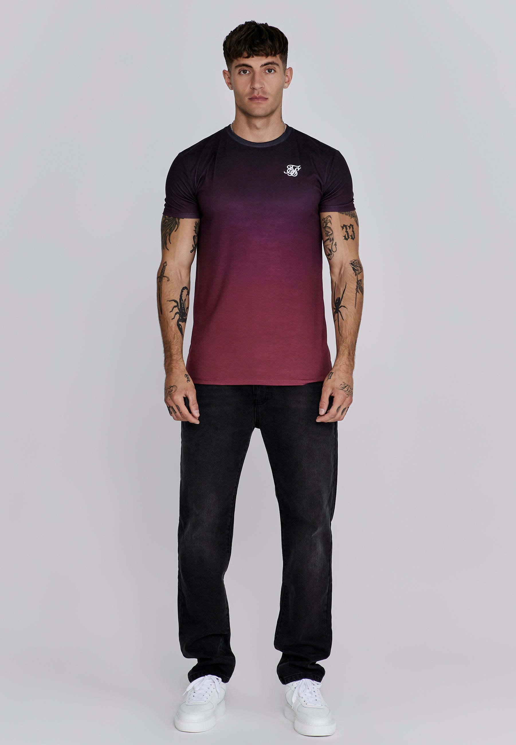 Graphic Fade T-Shirt in Blue, Pink T-Shirts SikSilk