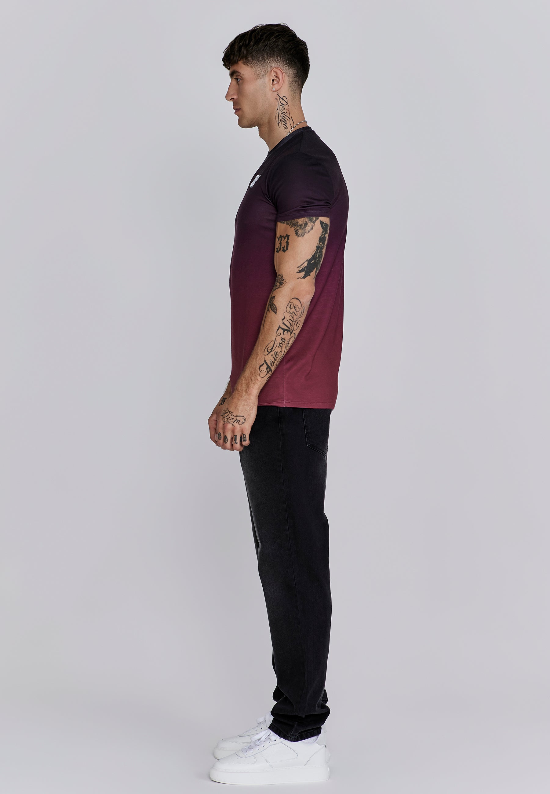 Graphic Fade T-Shirt in Blue, Pink T-Shirts SikSilk
