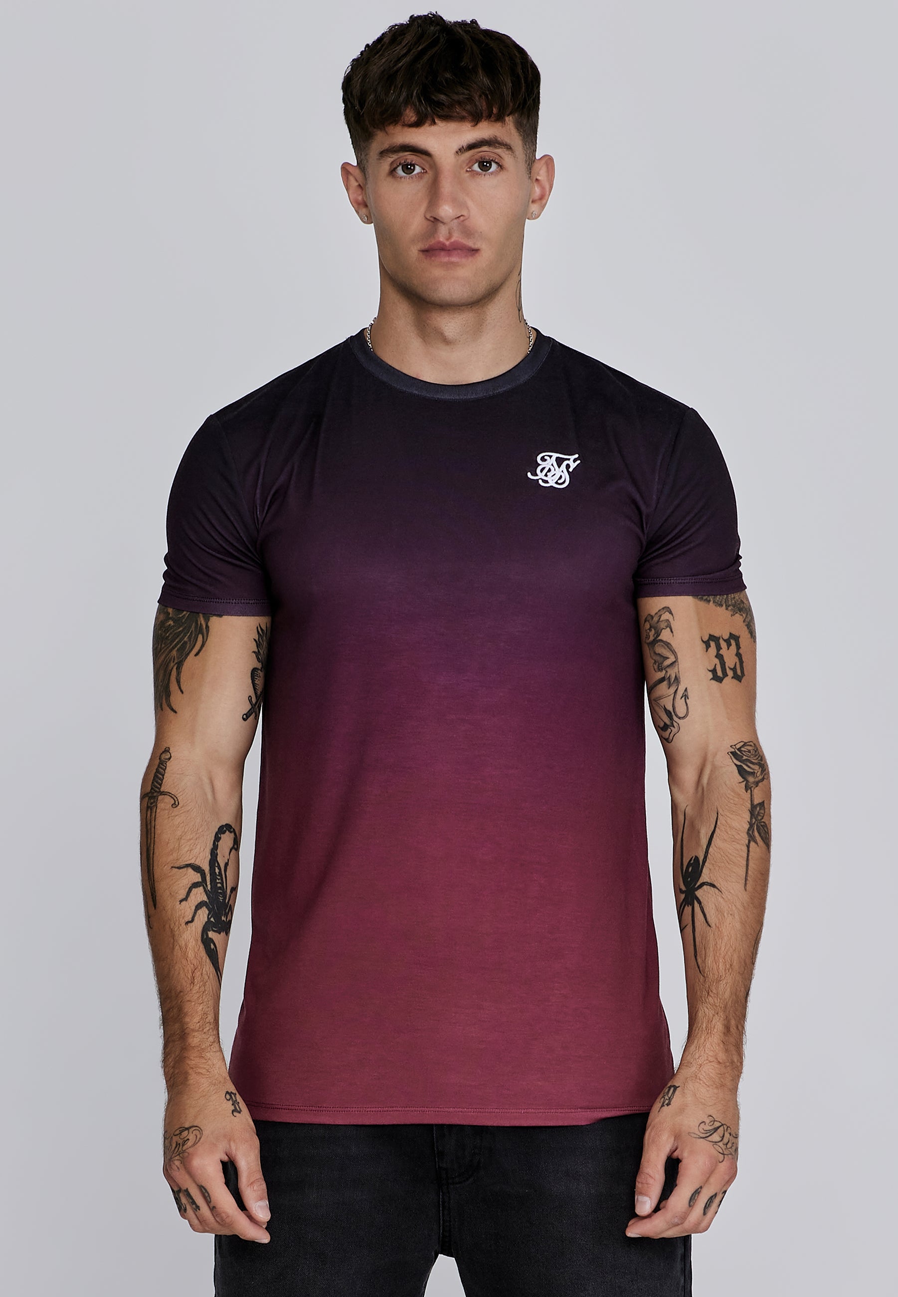 Graphic Fade T-Shirt in Blue, Pink T-Shirts SikSilk
