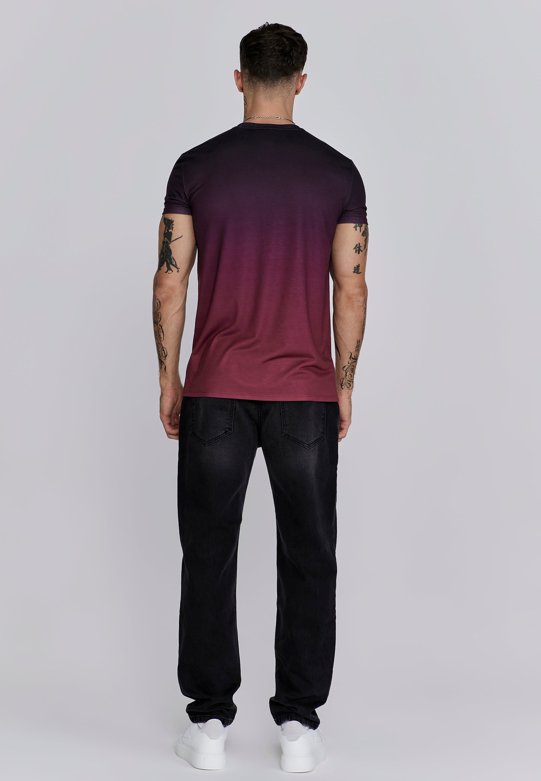 Graphic Fade T-Shirt in Blue, Pink T-Shirts SikSilk