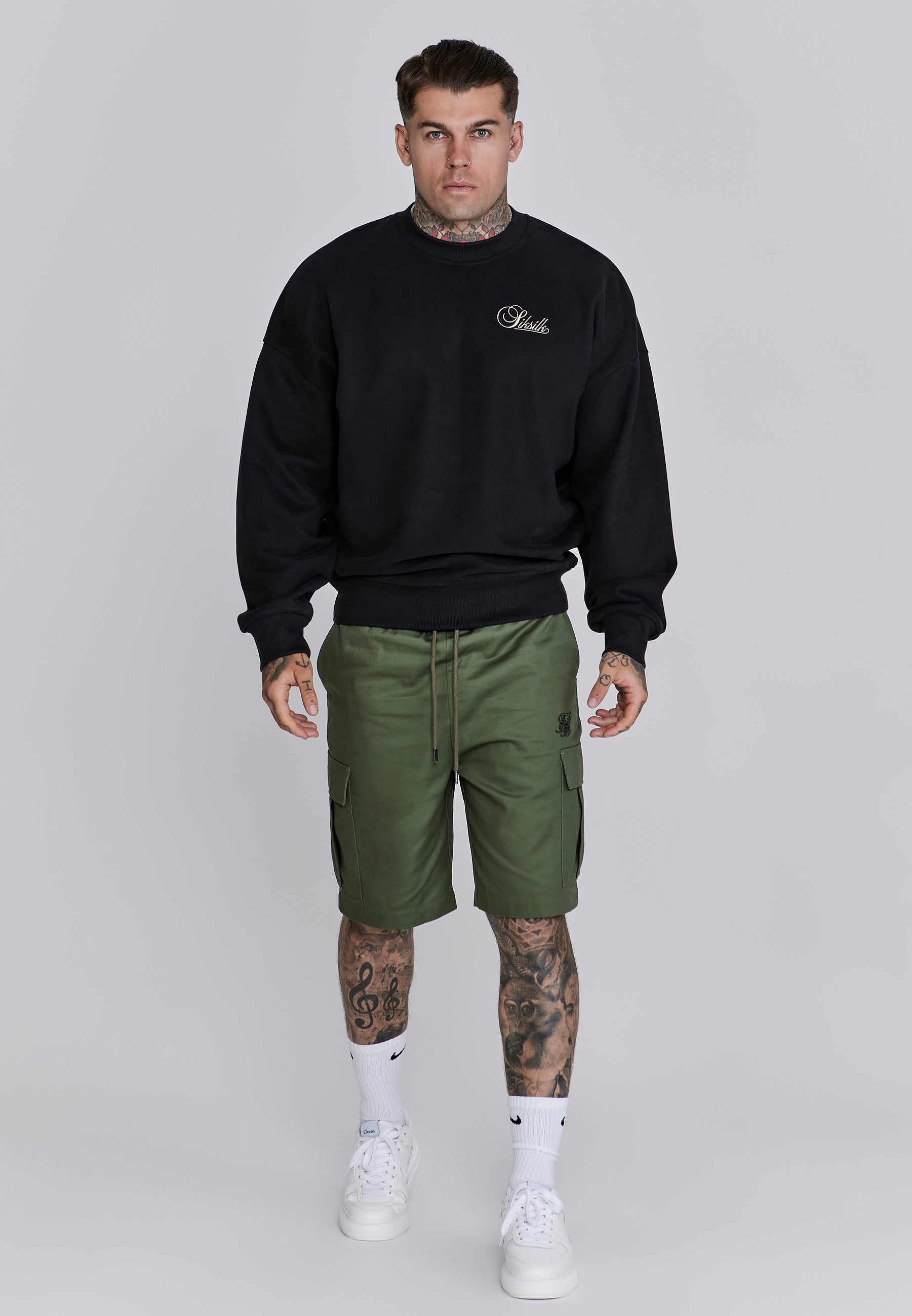 Cargo Shorts in Green Shorts SikSilk