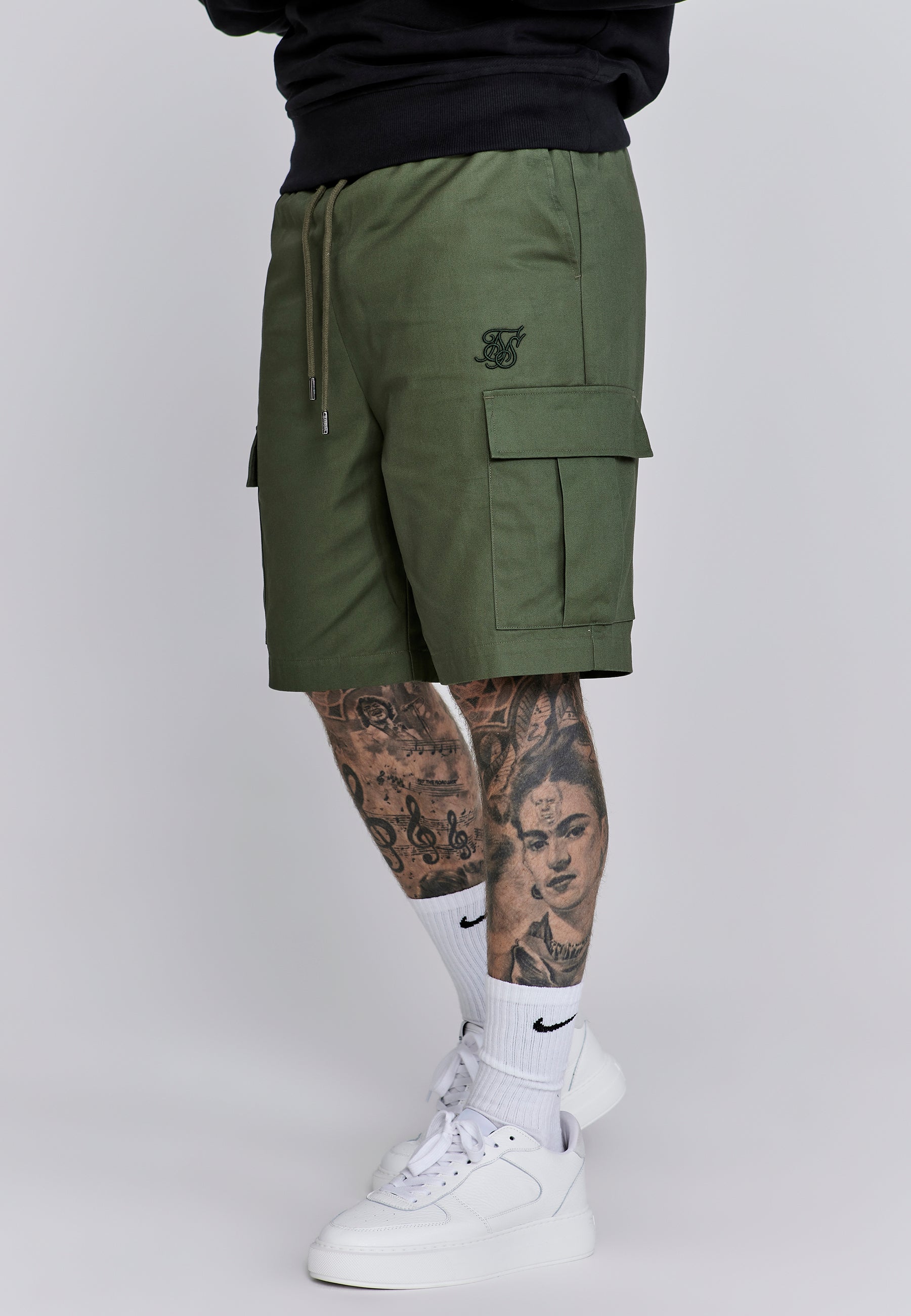 Cargo Shorts in Green Shorts SikSilk