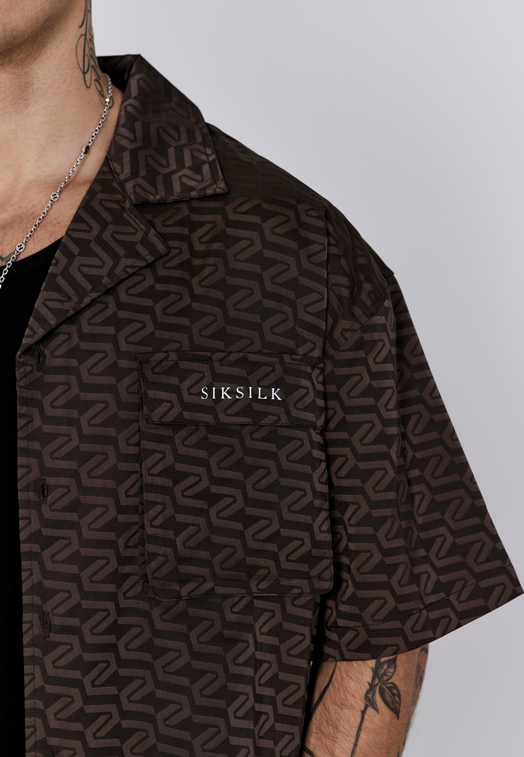 Utility Shirt in Brown Hemden SikSilk