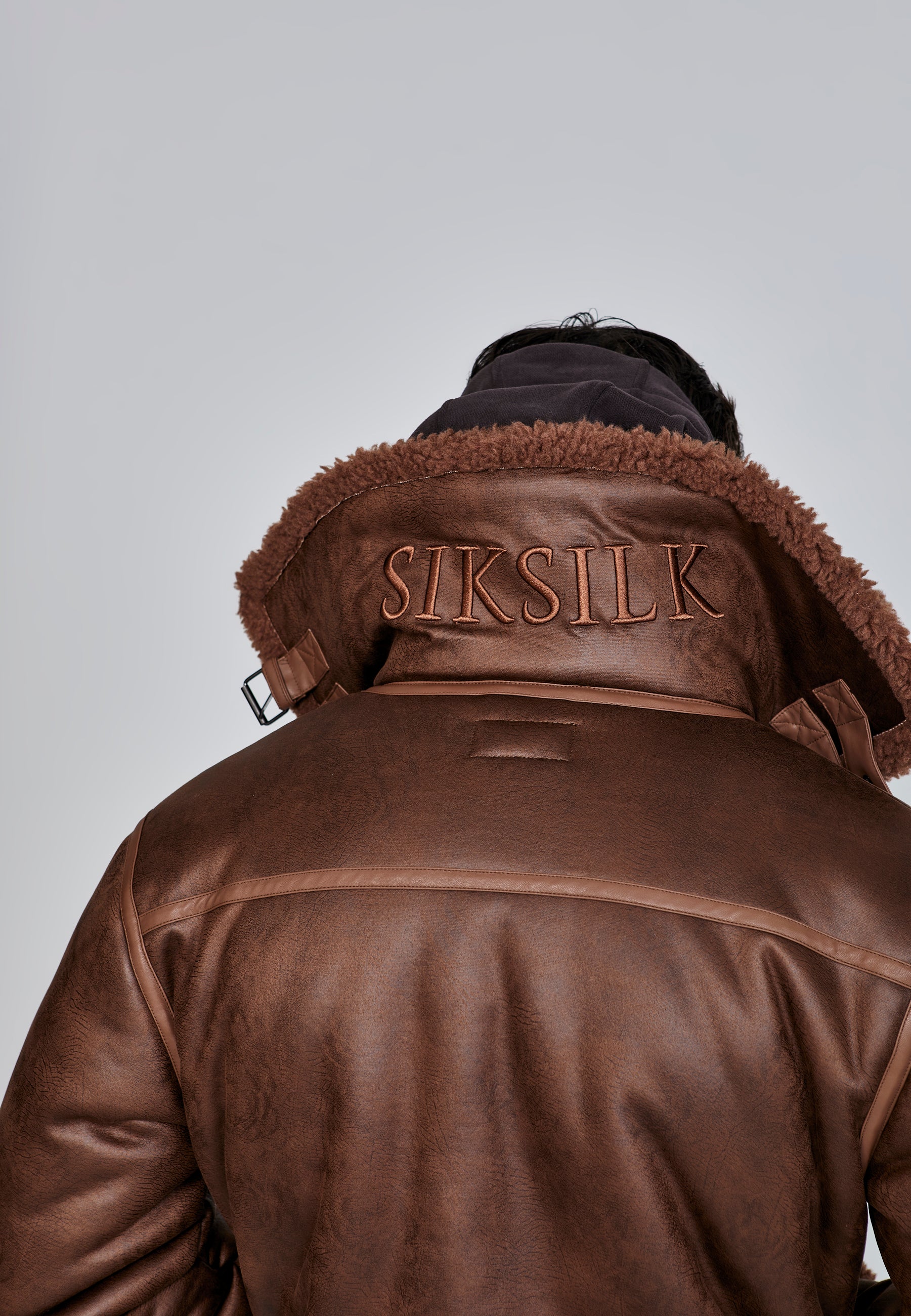 Aviator Jacket in Brown Jacken SikSilk