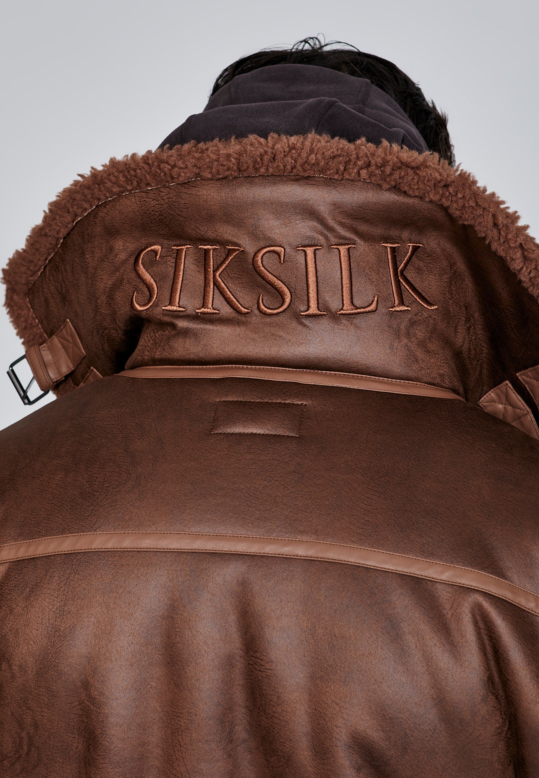 Aviator Jacket in Brown Jacken SikSilk
