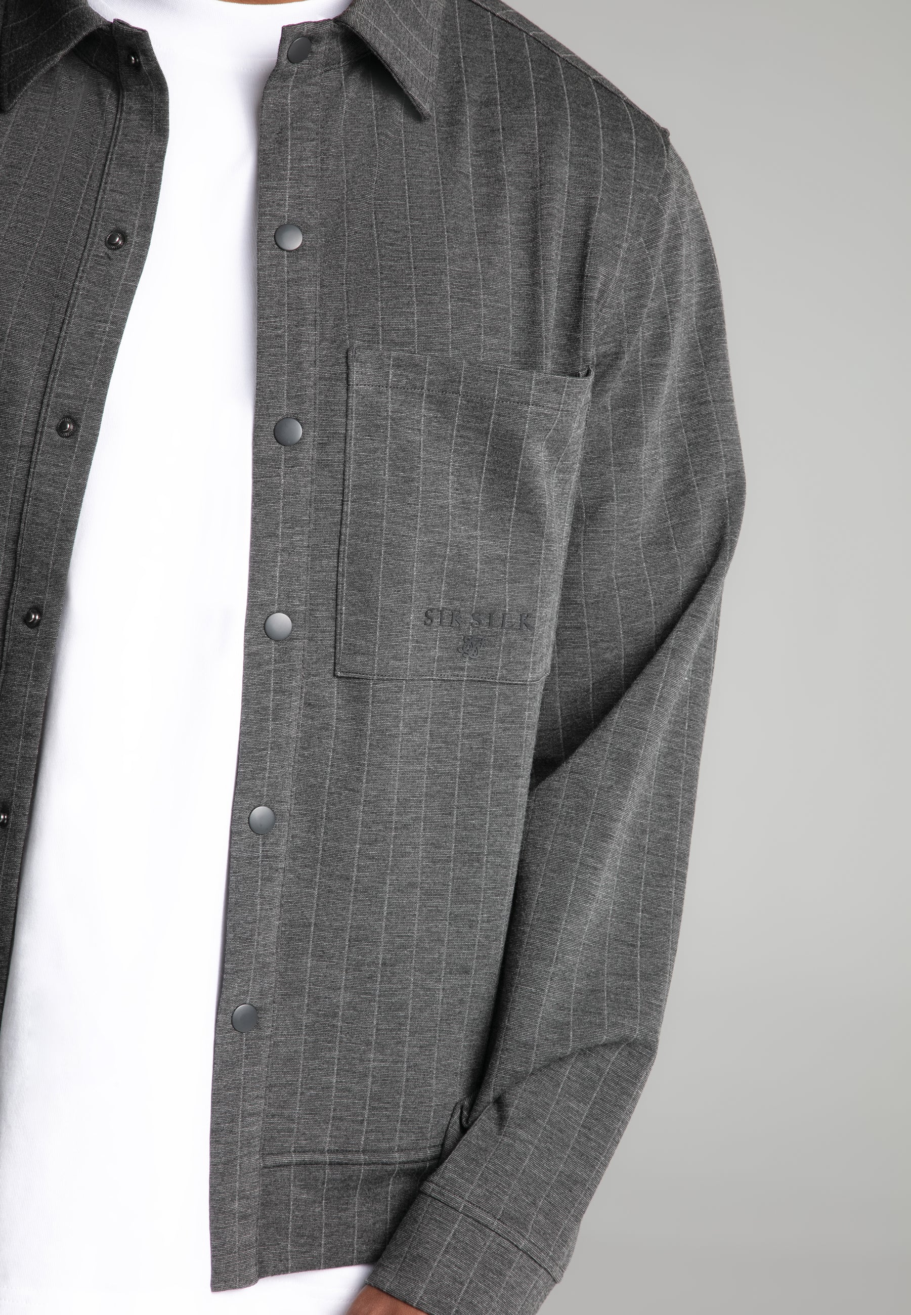 Pinstripe Jacket in Grey Jacken SikSilk