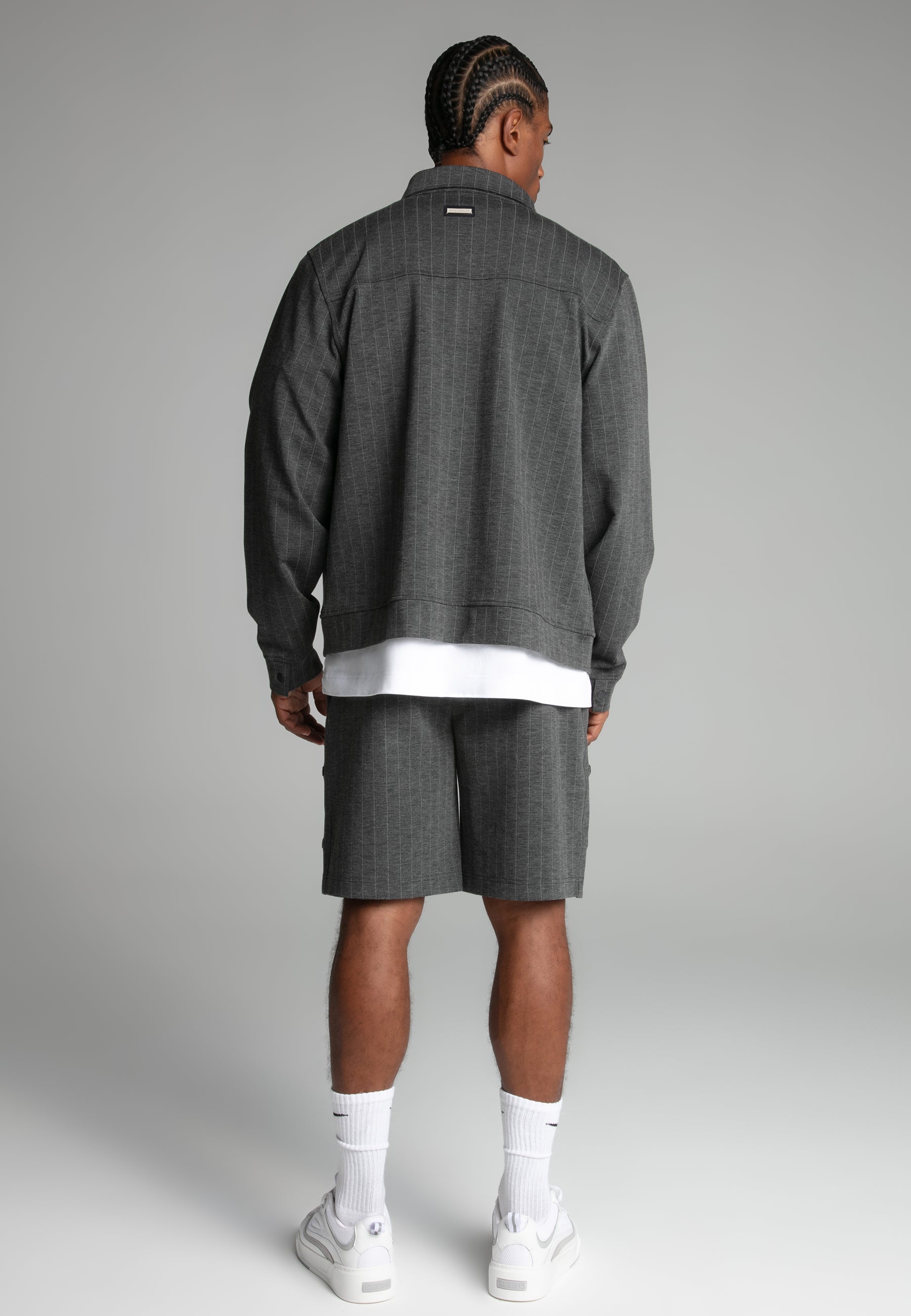 Pinstripe Jacket in Grey Jacken SikSilk