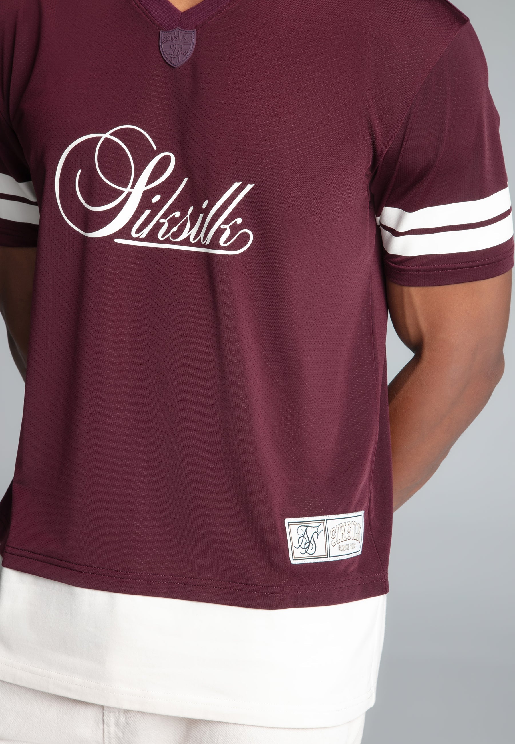 Sports T-Shirt in Burgundy T-Shirts SikSilk