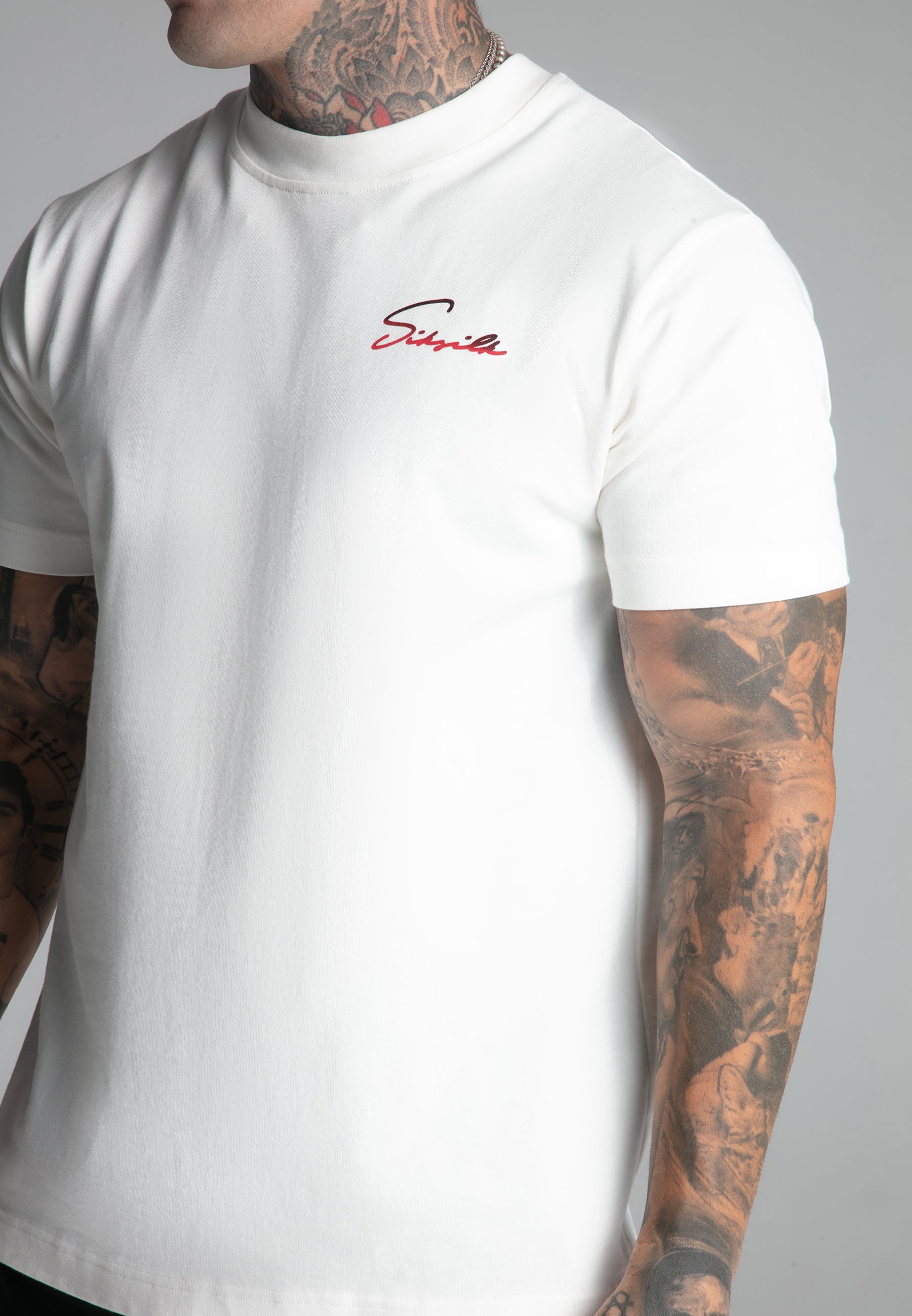 Signature T-Shirt in Ecru T-Shirts SikSilk