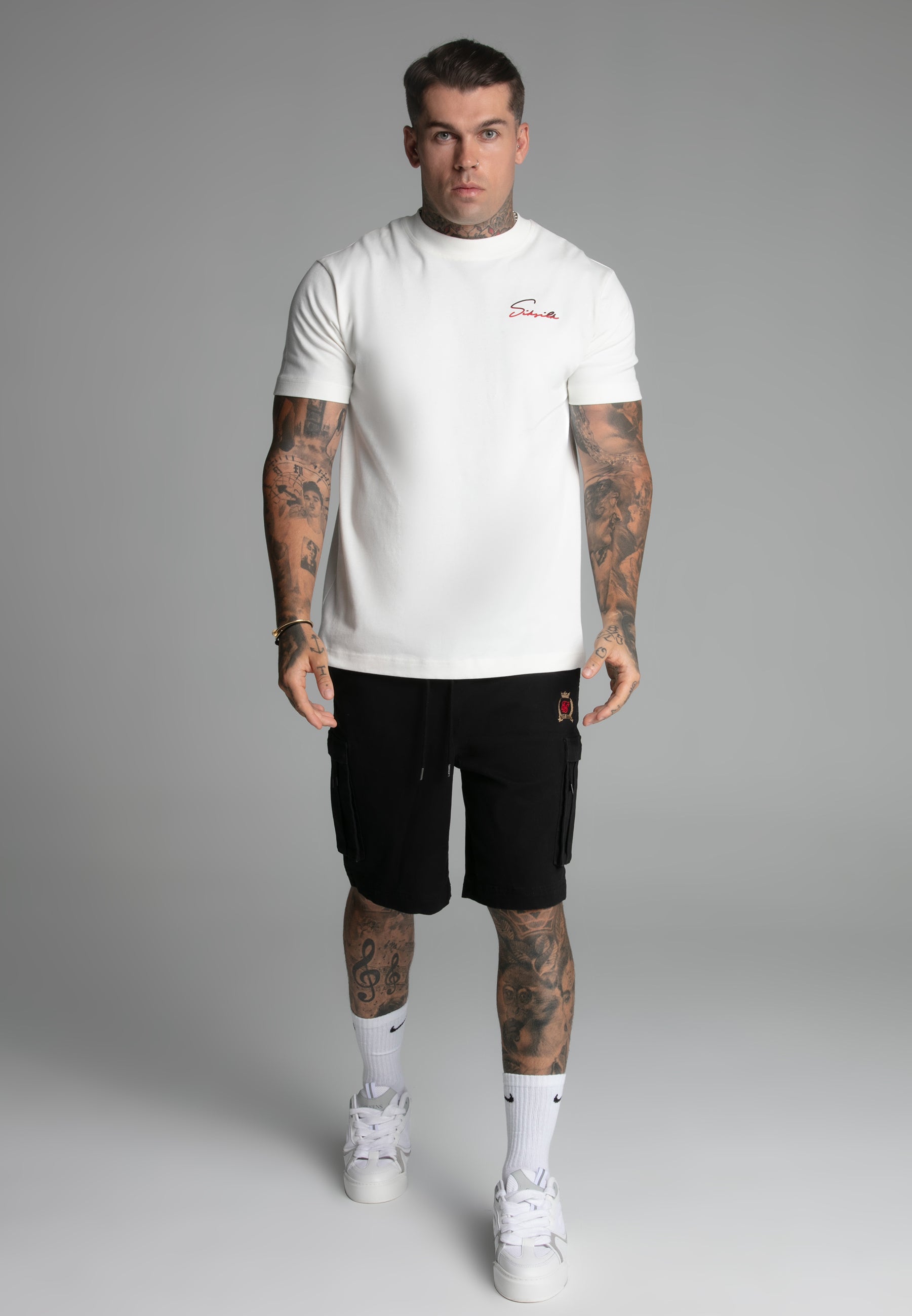 Signature T-Shirt in Ecru T-Shirts SikSilk