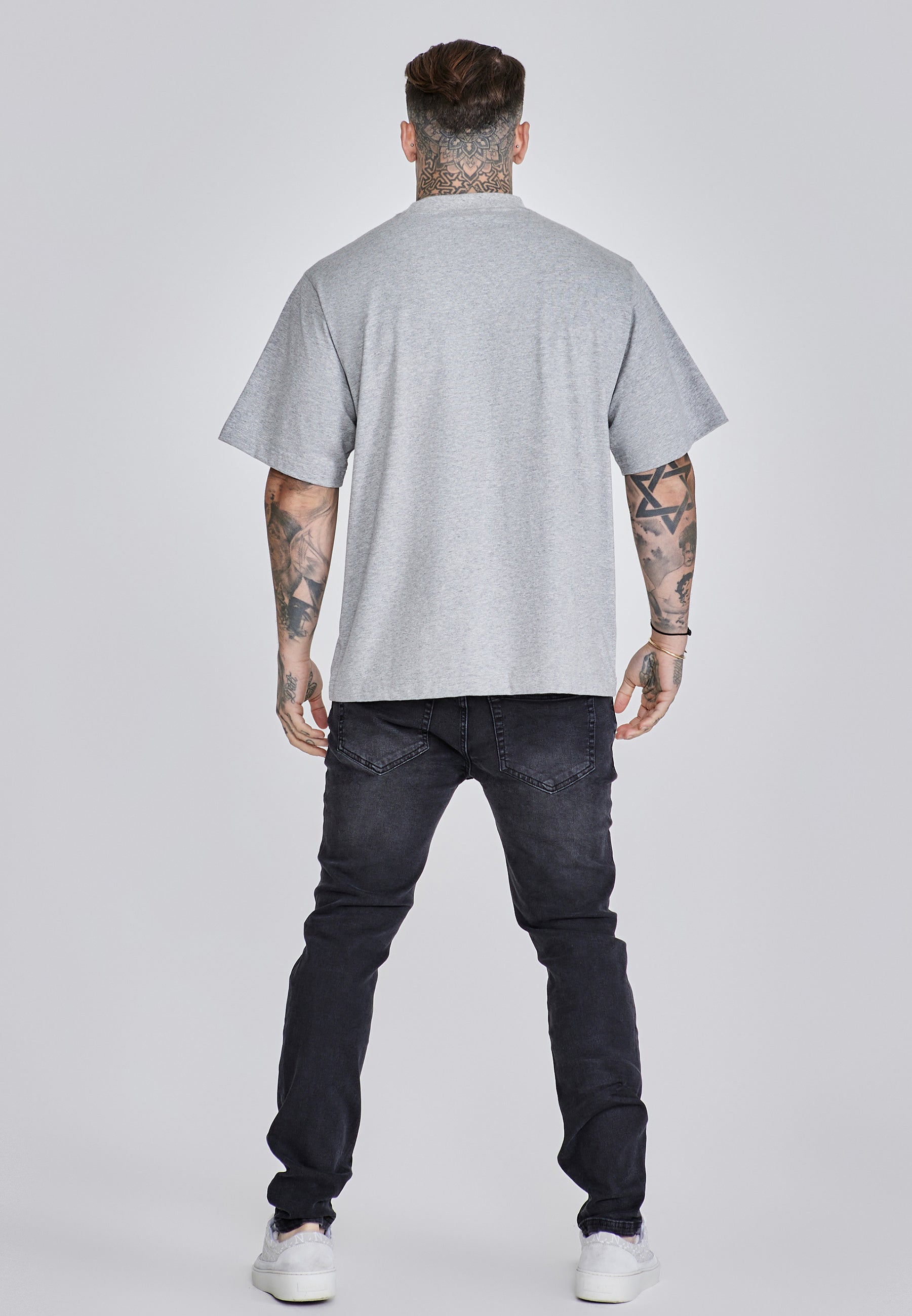 Logo T-Shirt in Grey Marl T-Shirts SikSilk