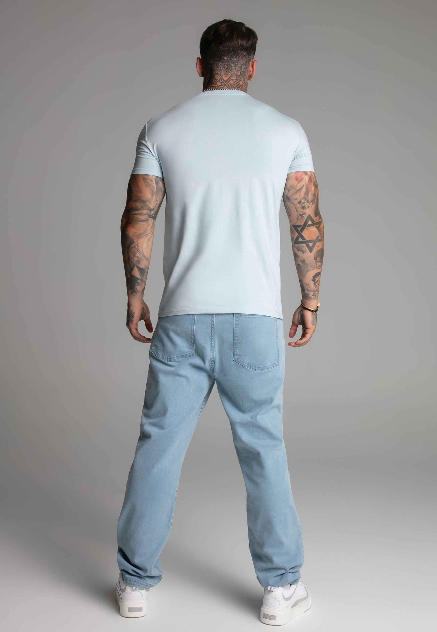 Muscle Fit T-Shirt in Blue T-Shirts SikSilk