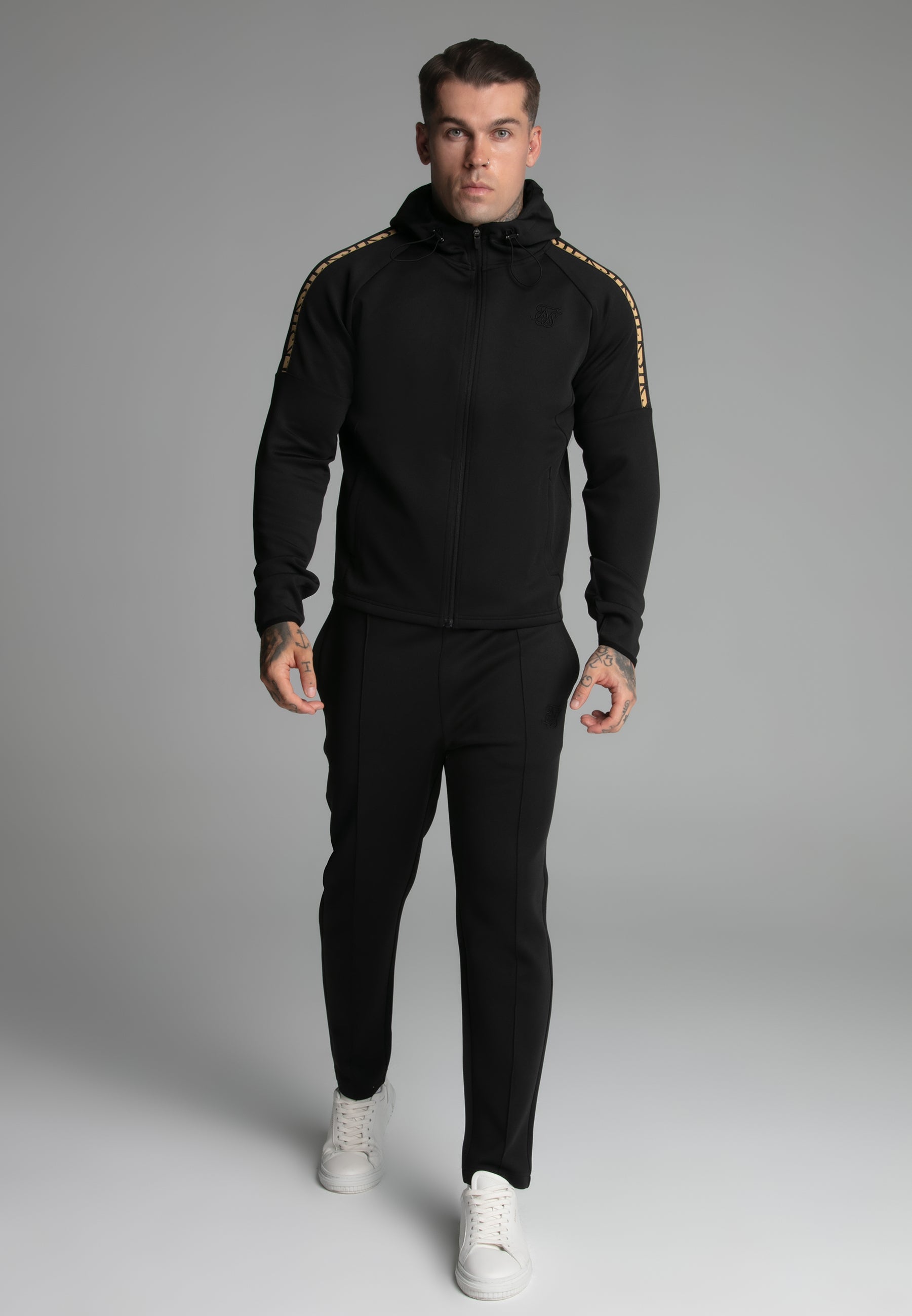 Full zip Hoodie in Black Sweatjacken SikSilk