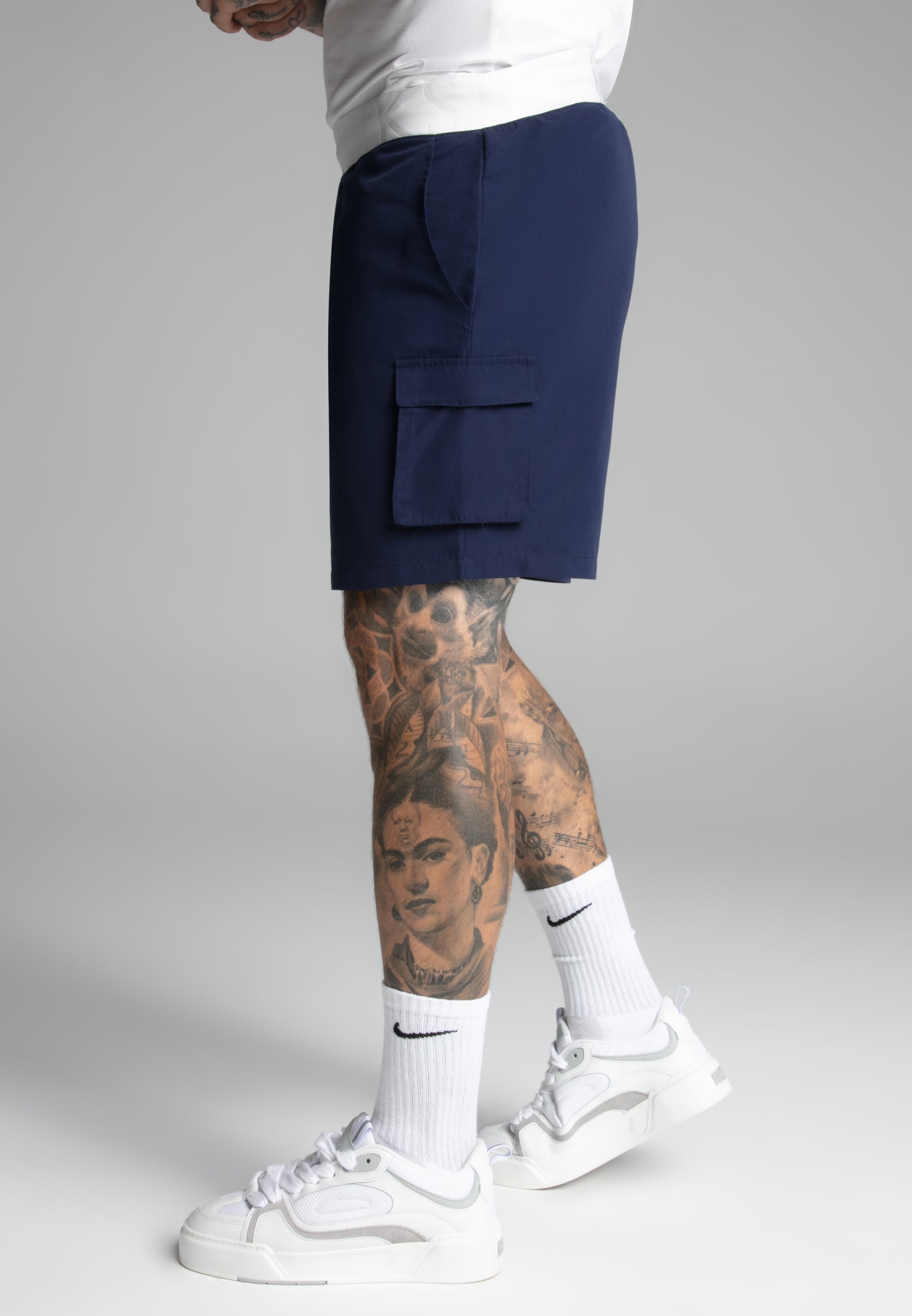 Cargo Swim Short in Black Badehosen SikSilk