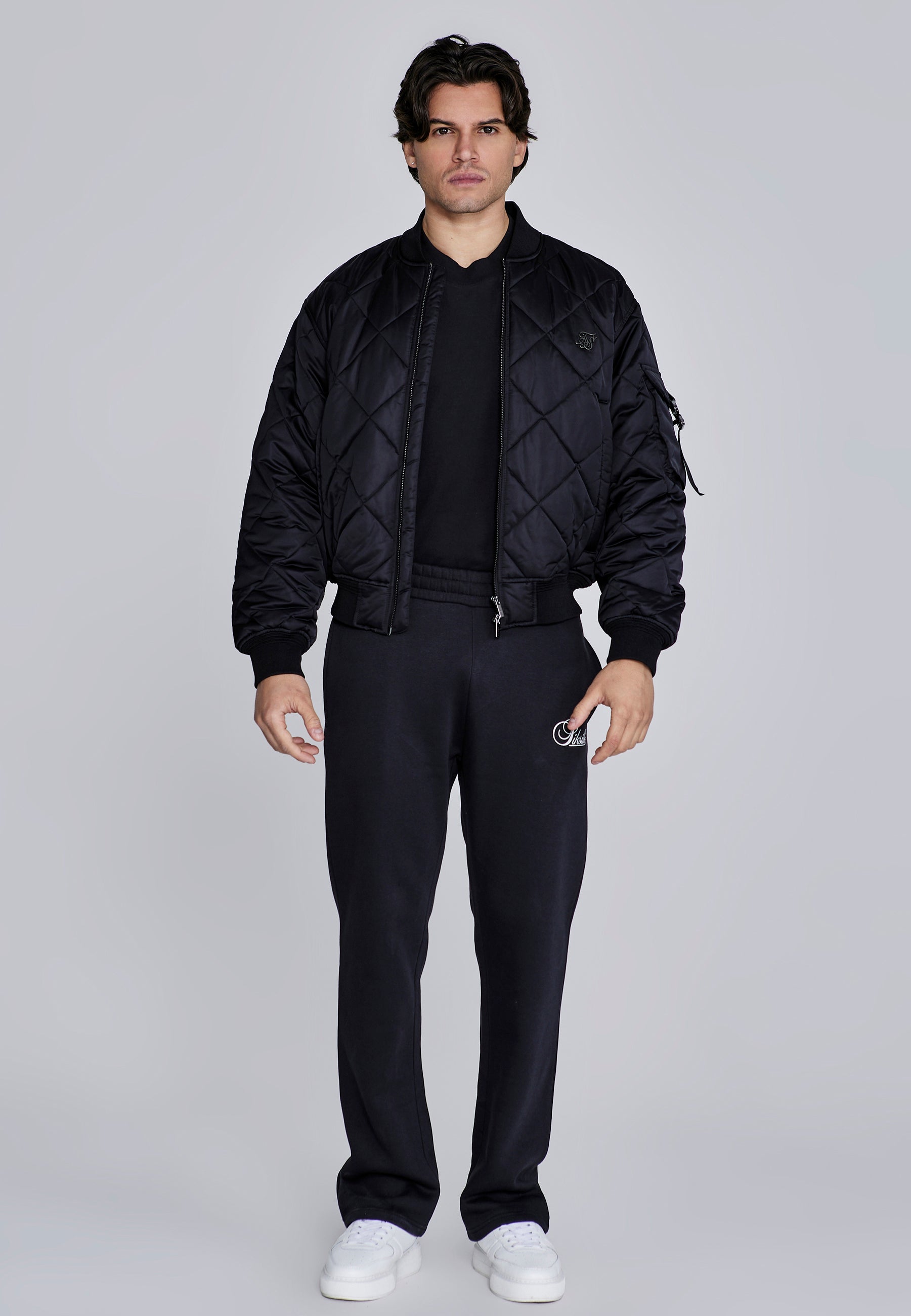 Bomber Jacket in Black Jacken SikSilk