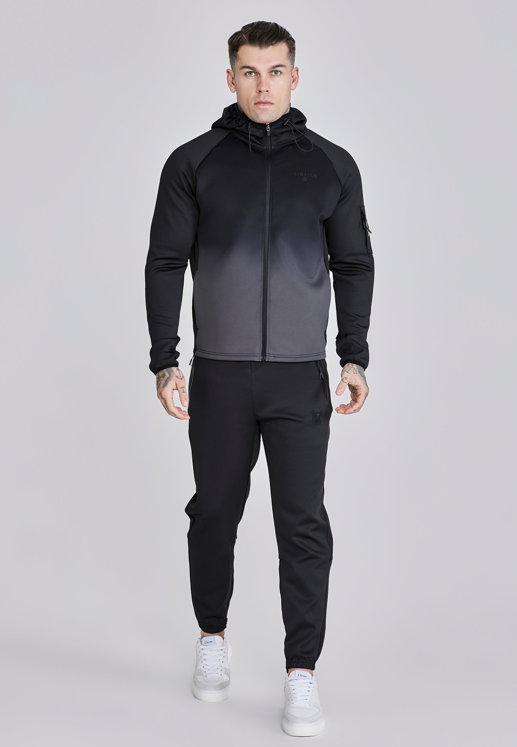 Full Zip Hoodie in Black Sweatjacken SikSilk