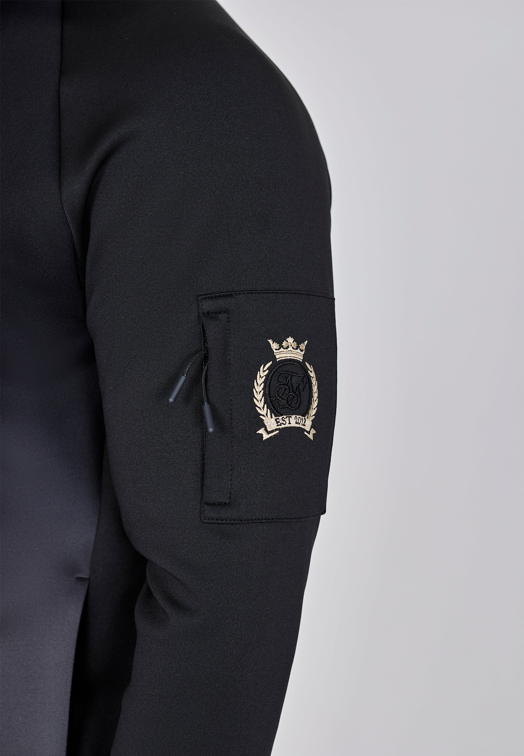 Full Zip Hoodie in Black Sweatjacken SikSilk