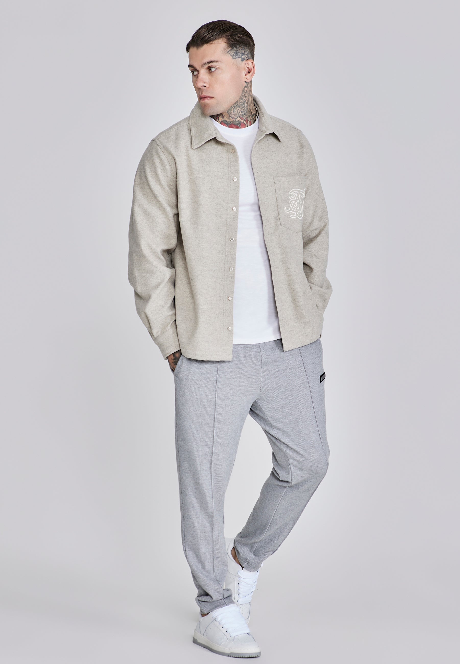 Overshirt in Beige Hemden SikSilk