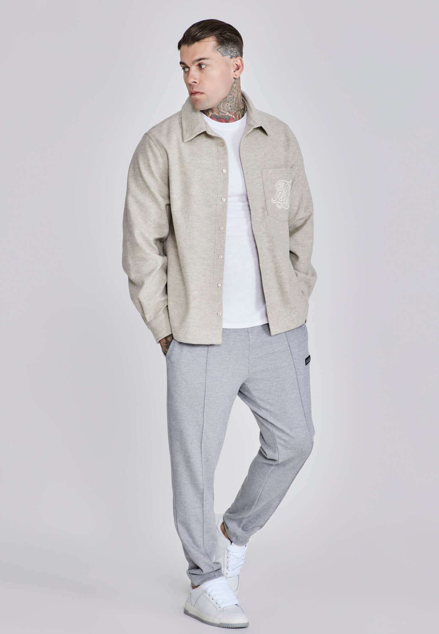 Overshirt in Beige Hemden SikSilk