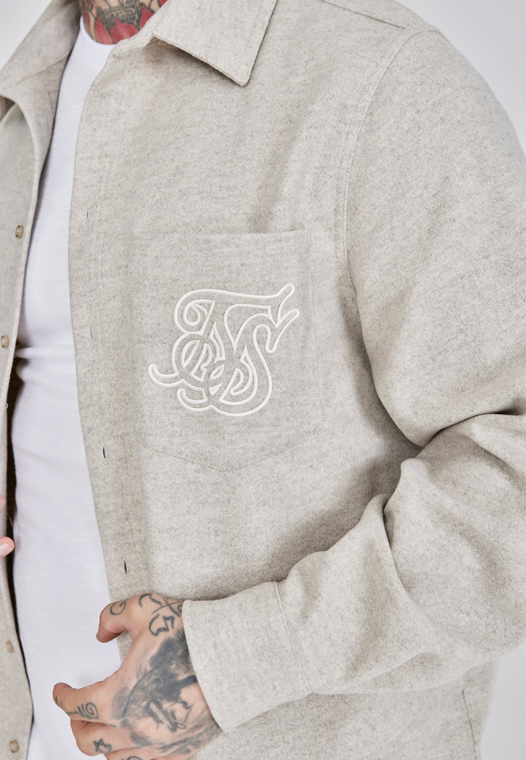 Overshirt in Beige Hemden SikSilk