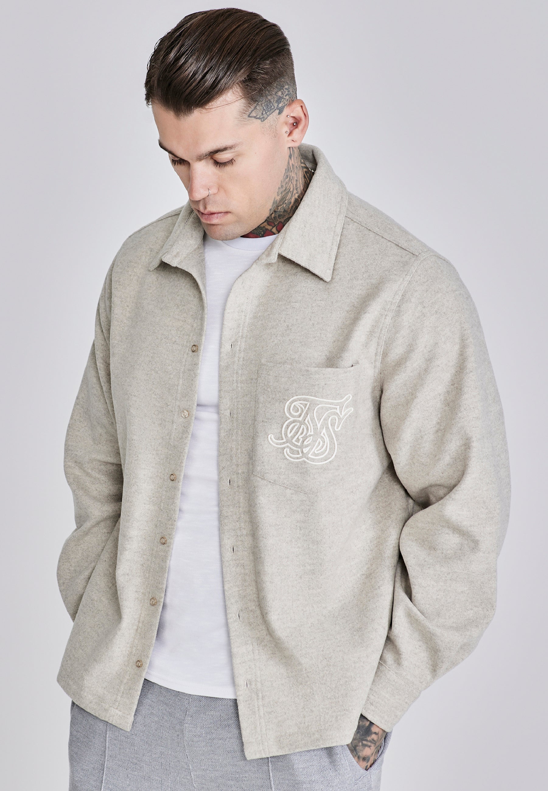Overshirt in Beige Hemden SikSilk