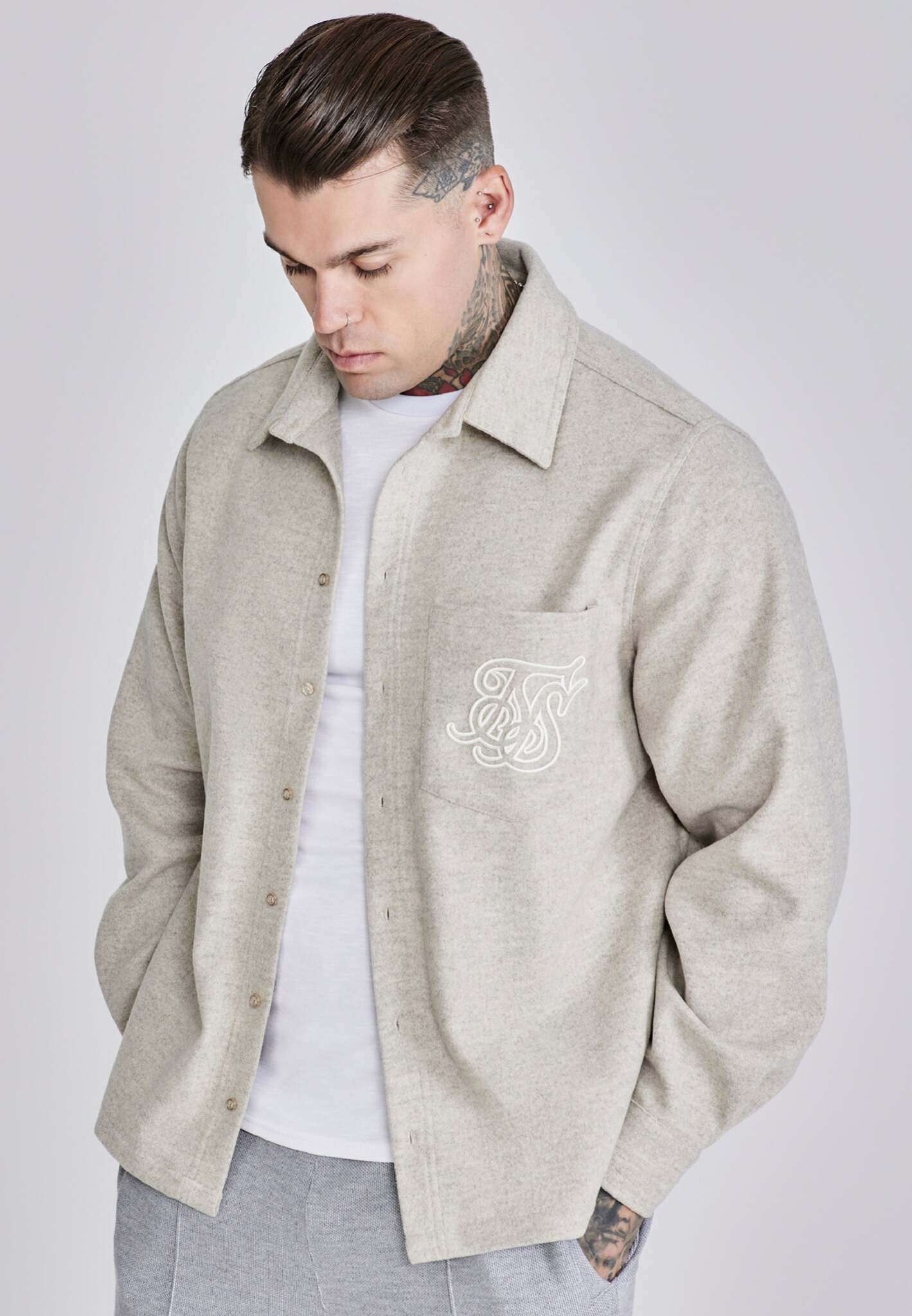 Overshirt in Beige Hemden SikSilk