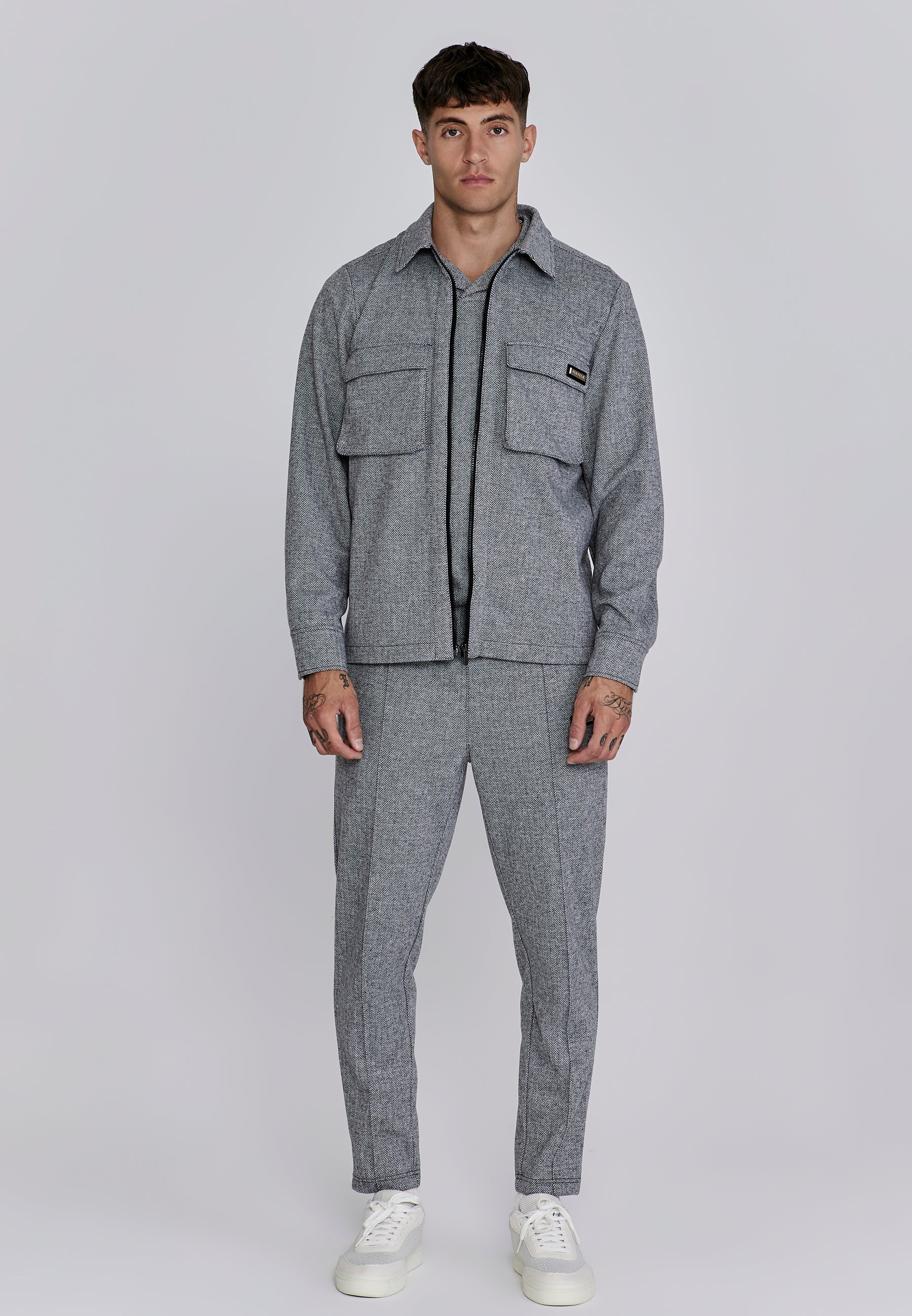 Smart Overshirt in Grey Hemden SikSilk