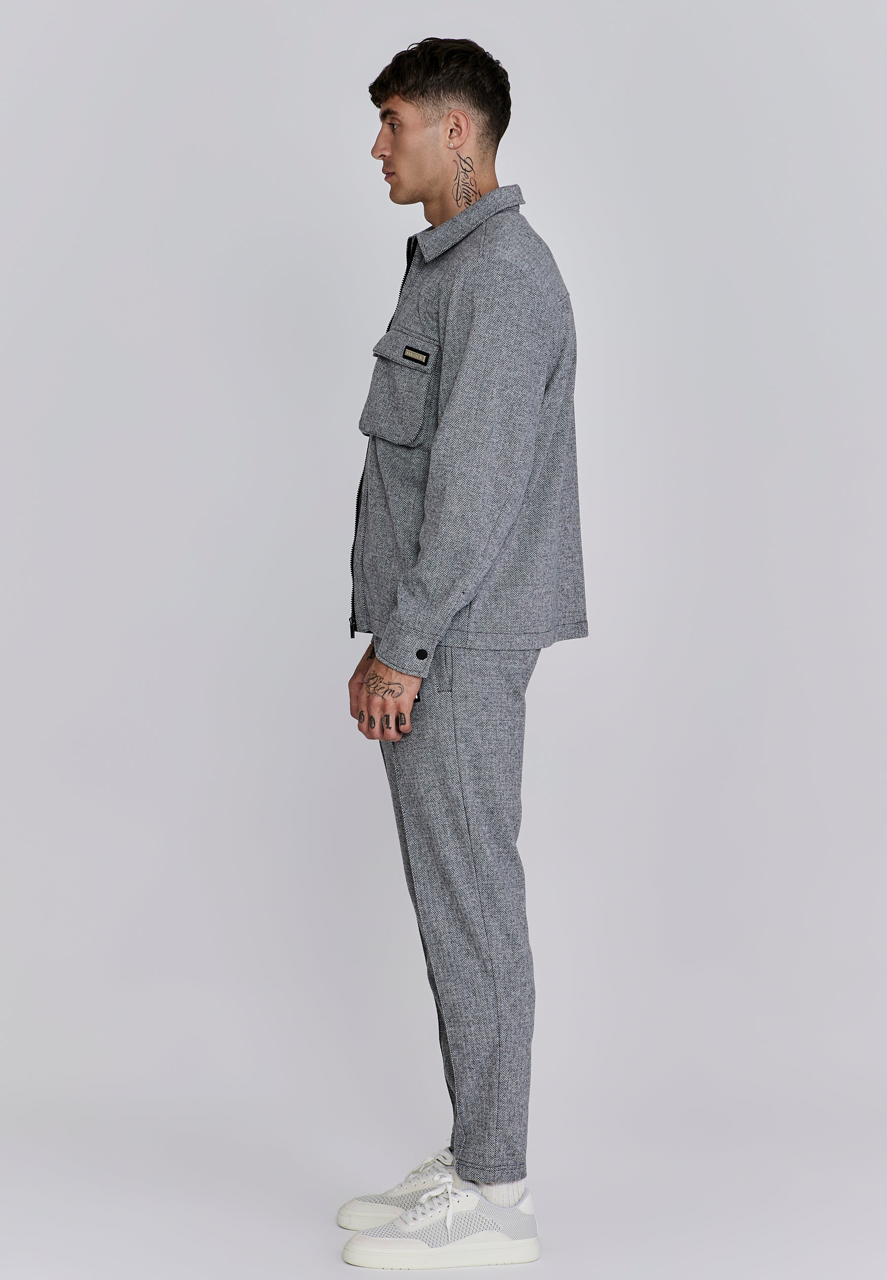 Smart Overshirt in Grey Hemden SikSilk