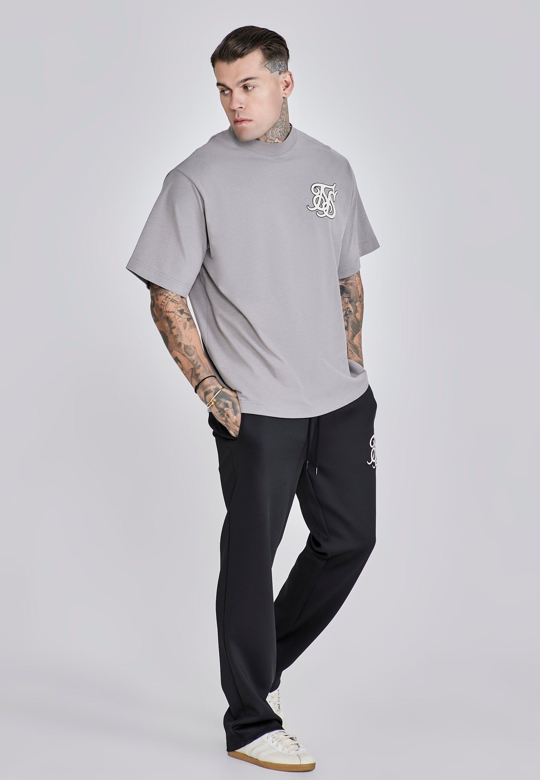 Oversized T-Shirt in Grey T-Shirts SikSilk