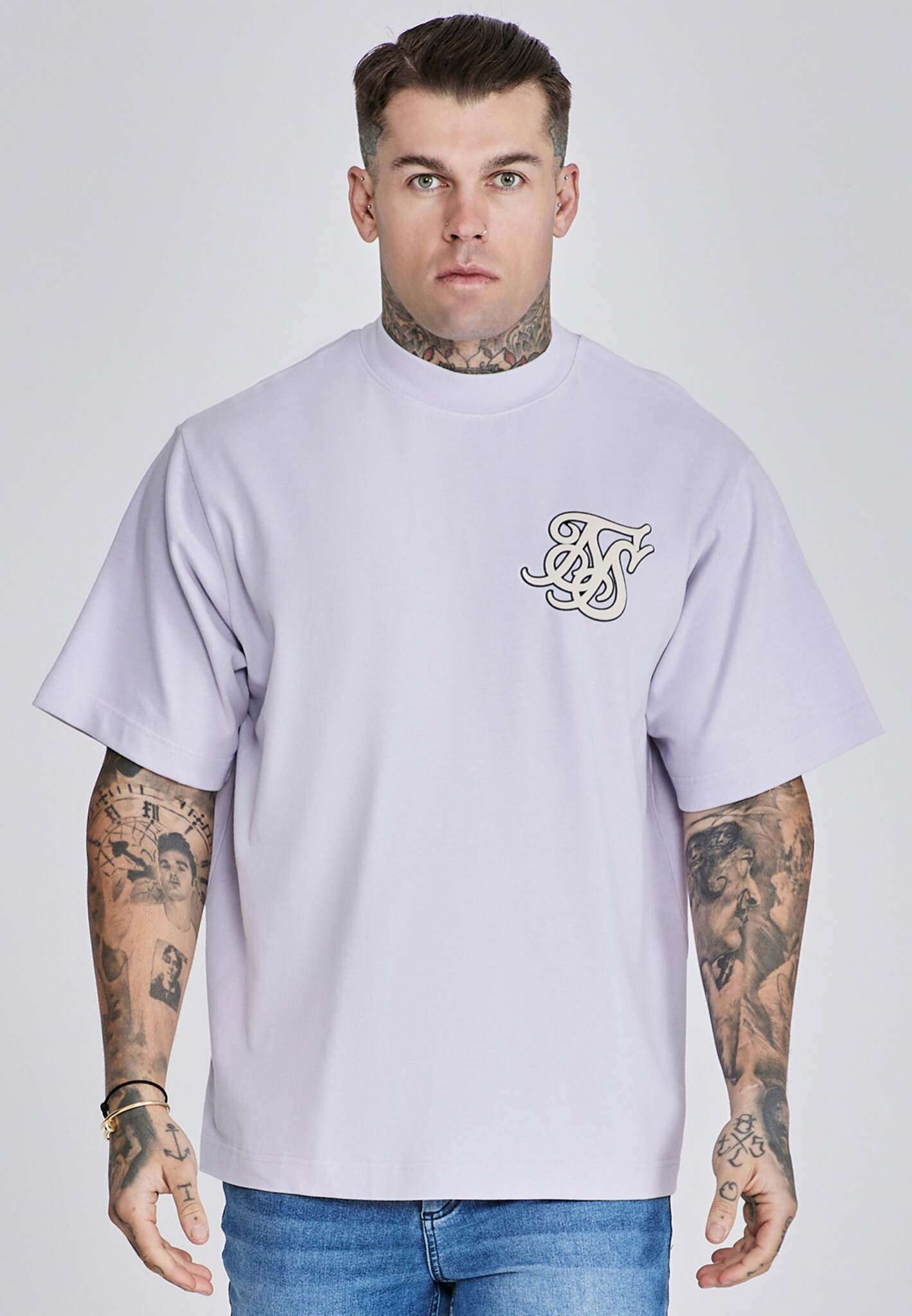 Oversized T-Shirt in Lilac T-Shirts SikSilk