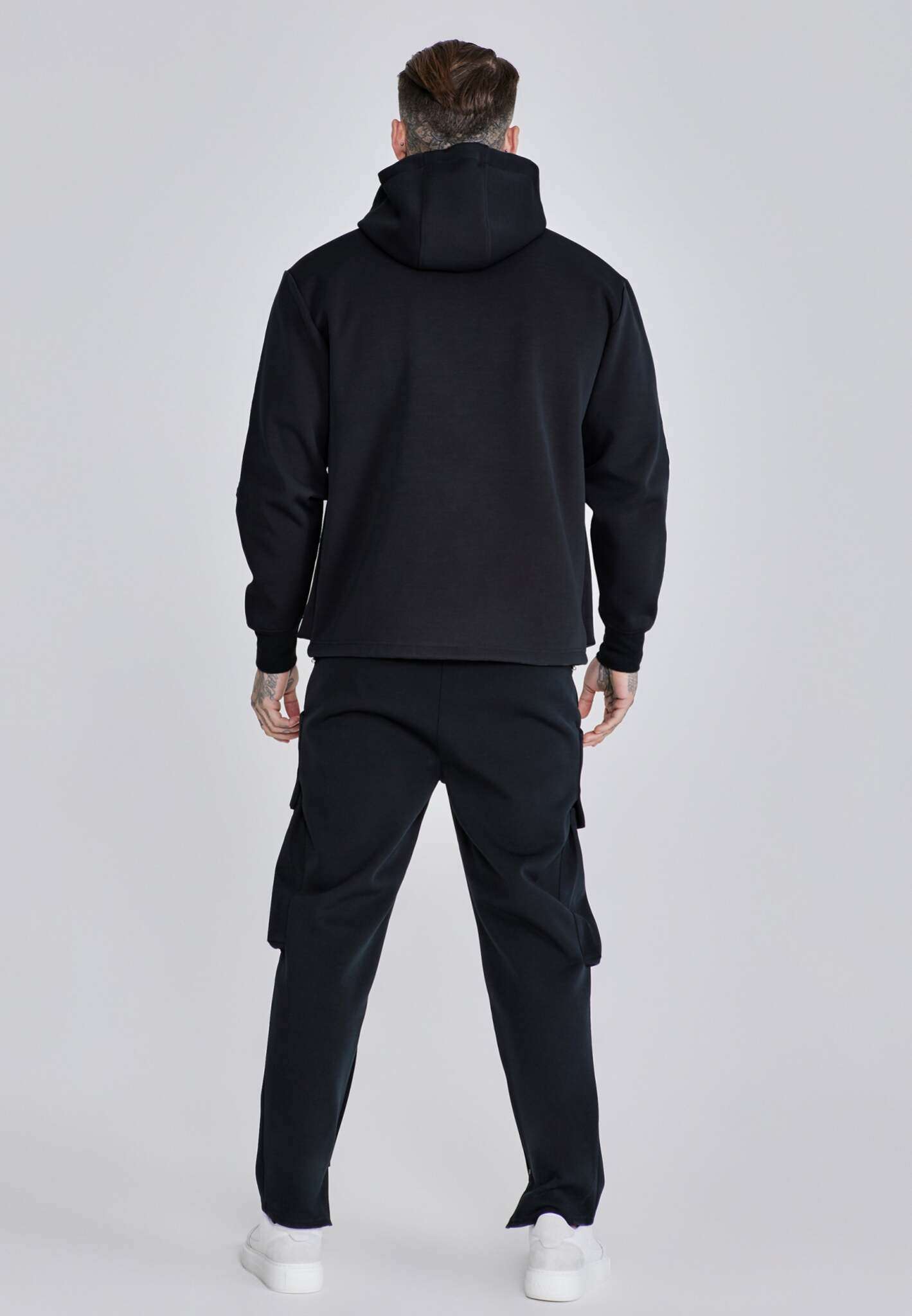 Utility Hoodie in Black Sweatjacken SikSilk