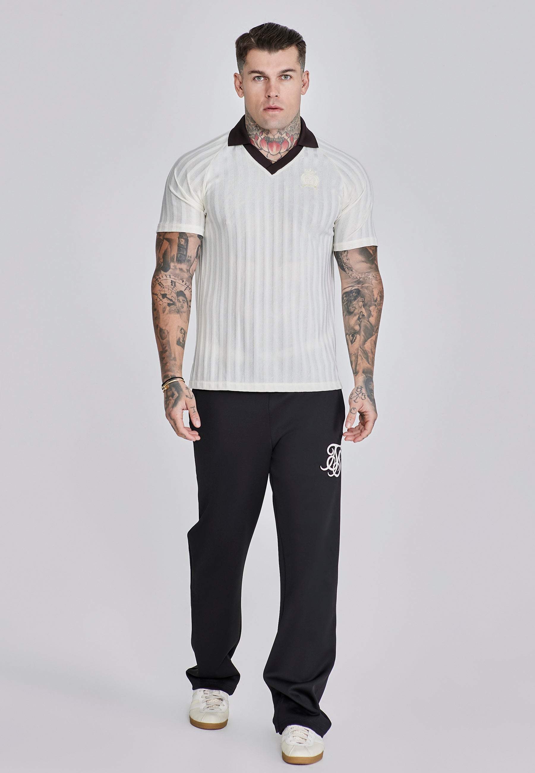 Polo T-Shirt in Ecru T-Shirts SikSilk