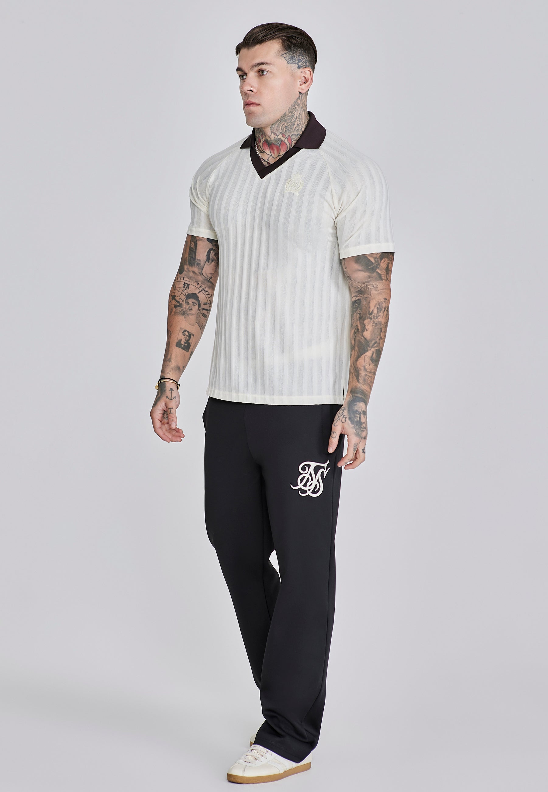 Polo T-Shirt in Ecru T-Shirts SikSilk