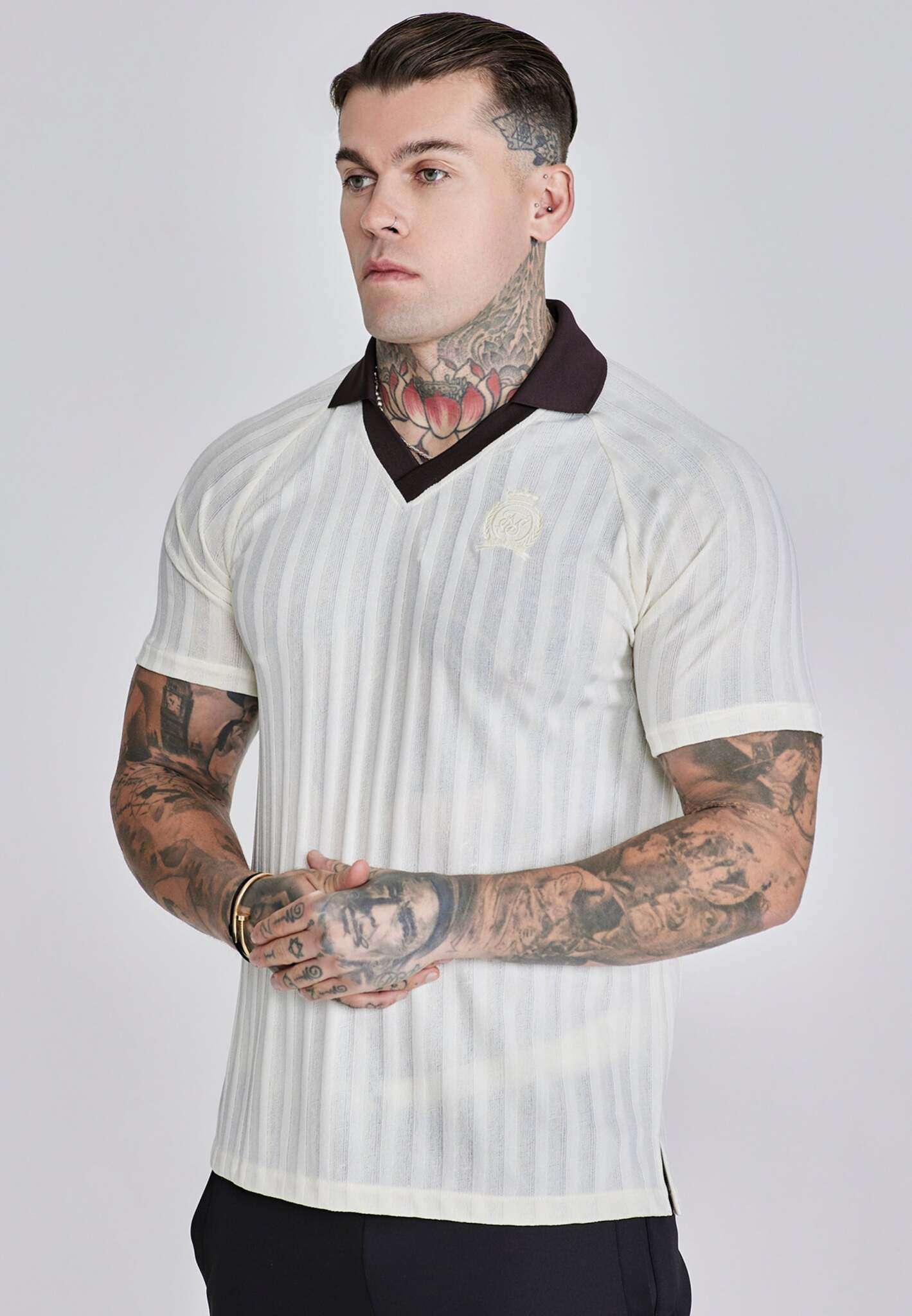 Polo T-Shirt in Ecru T-Shirts SikSilk