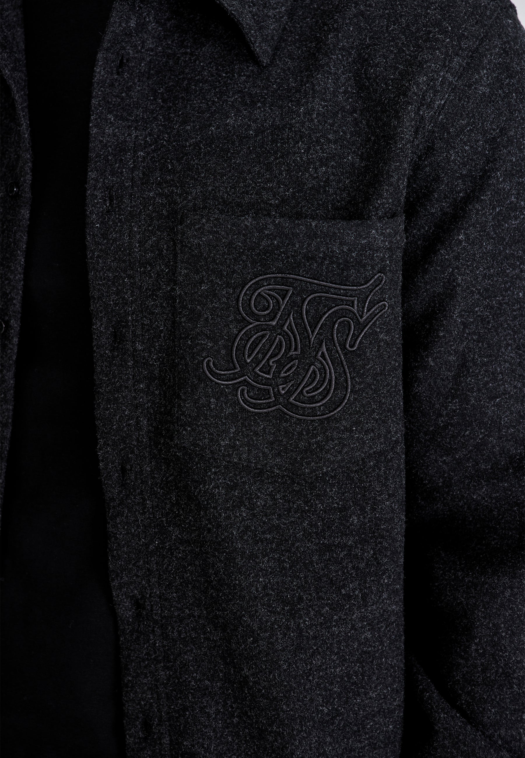 Overshirt in Dark Grey Hemden SikSilk