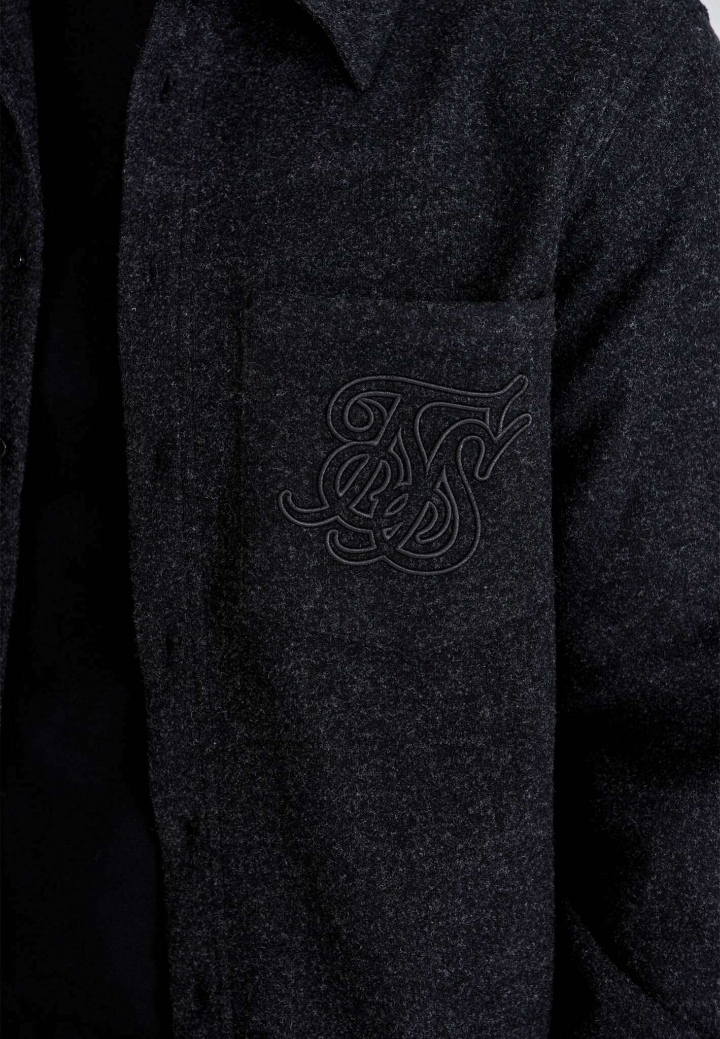 Overshirt in Dark Grey Hemden SikSilk