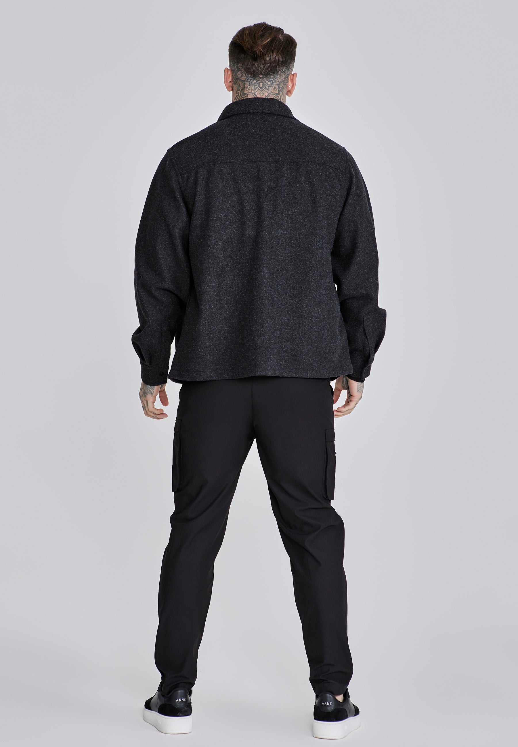 Overshirt in Dark Grey Hemden SikSilk