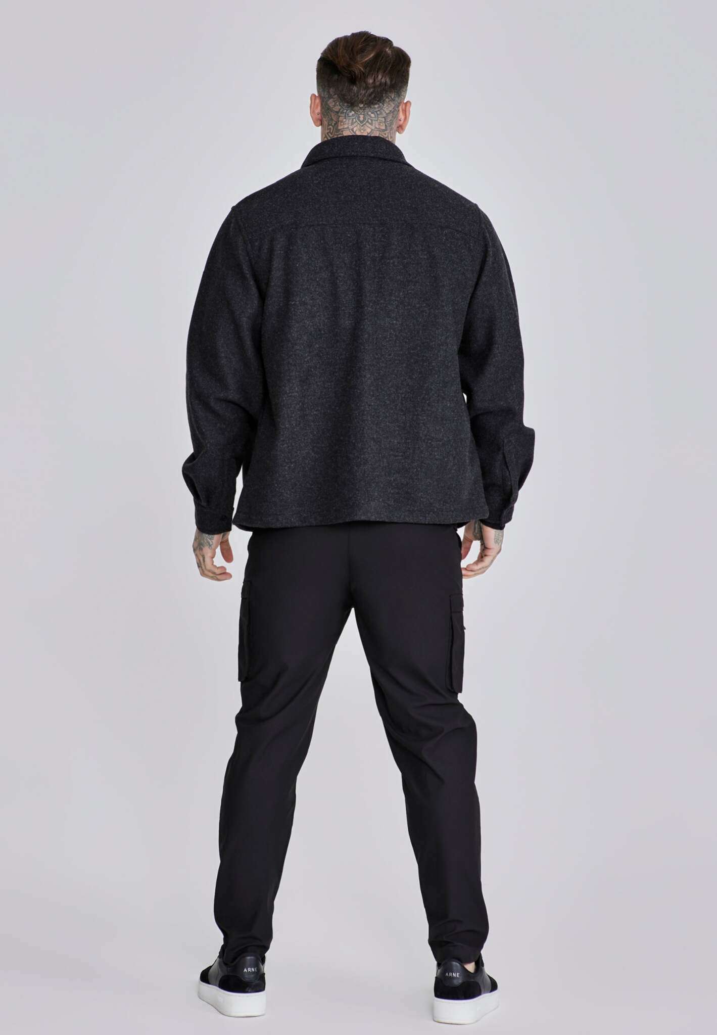 Overshirt in Dark Grey Hemden SikSilk