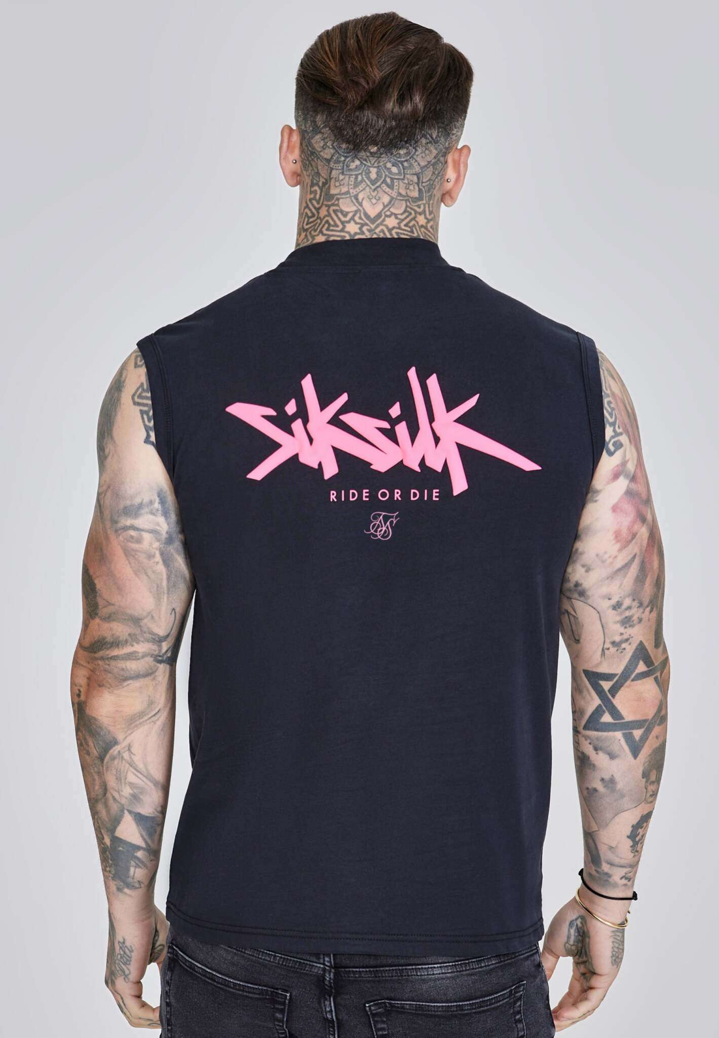 Active Vest in Black, Pink T-Shirts SikSilk