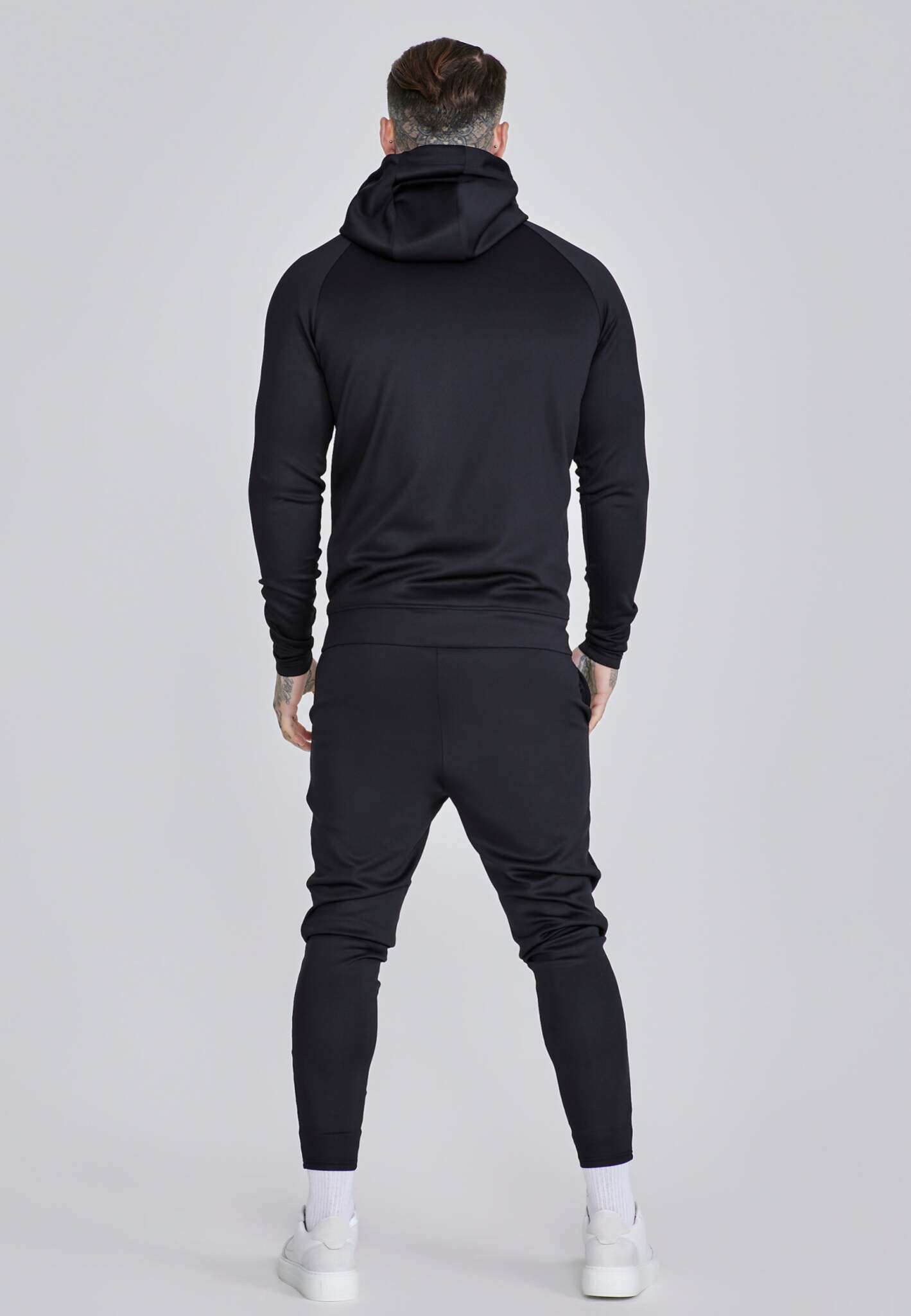 Hoodie and Joggers Set in Black Sets SikSilk