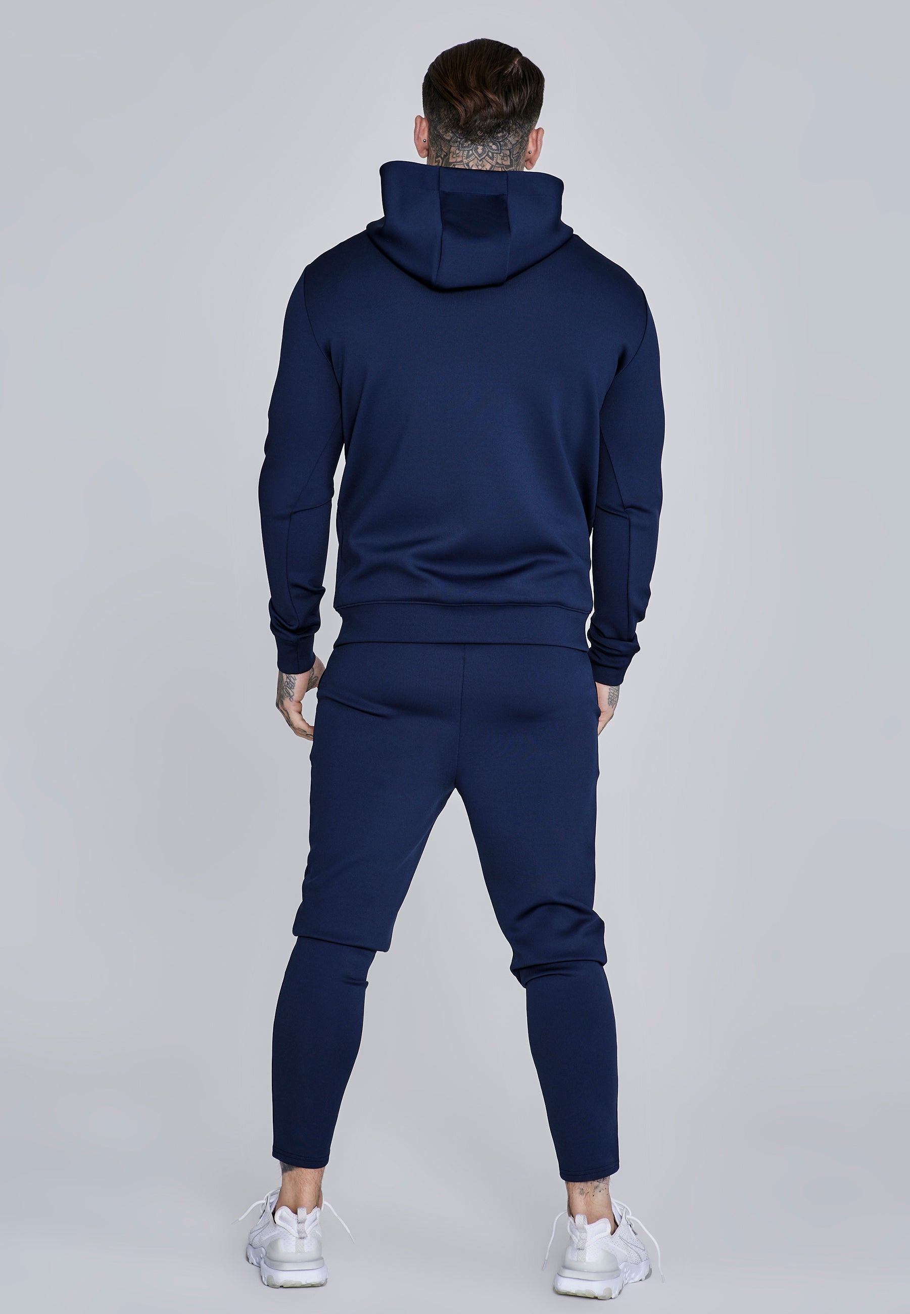 Essentials Poly Hoodie in Navy Kapuzenpullover SikSilk