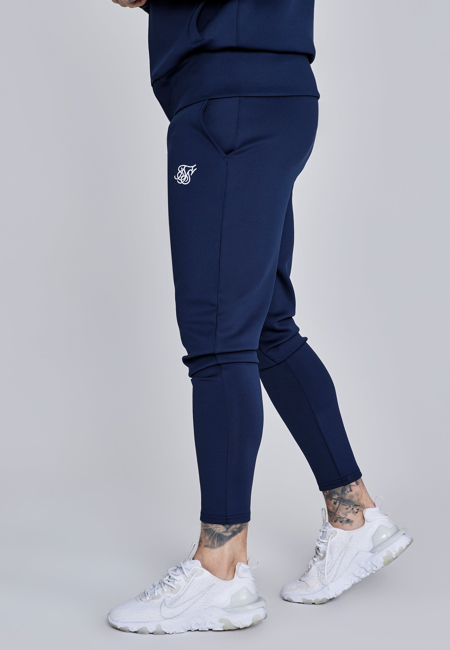 Essentials Poly Joggers in Navy Hosen SikSilk
