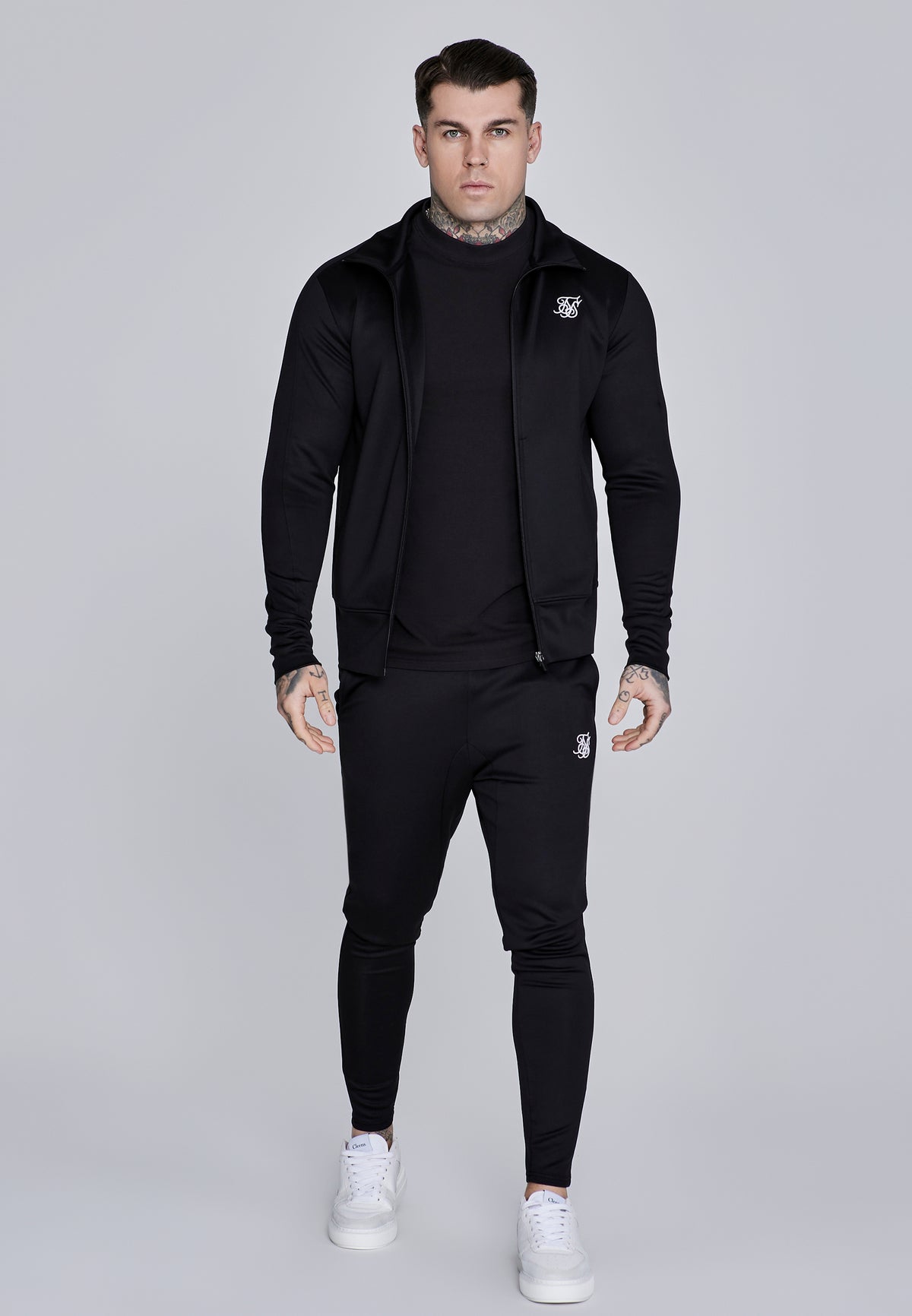 Sweatjacke Essentials Poly in Black Sweatjacken SikSilk