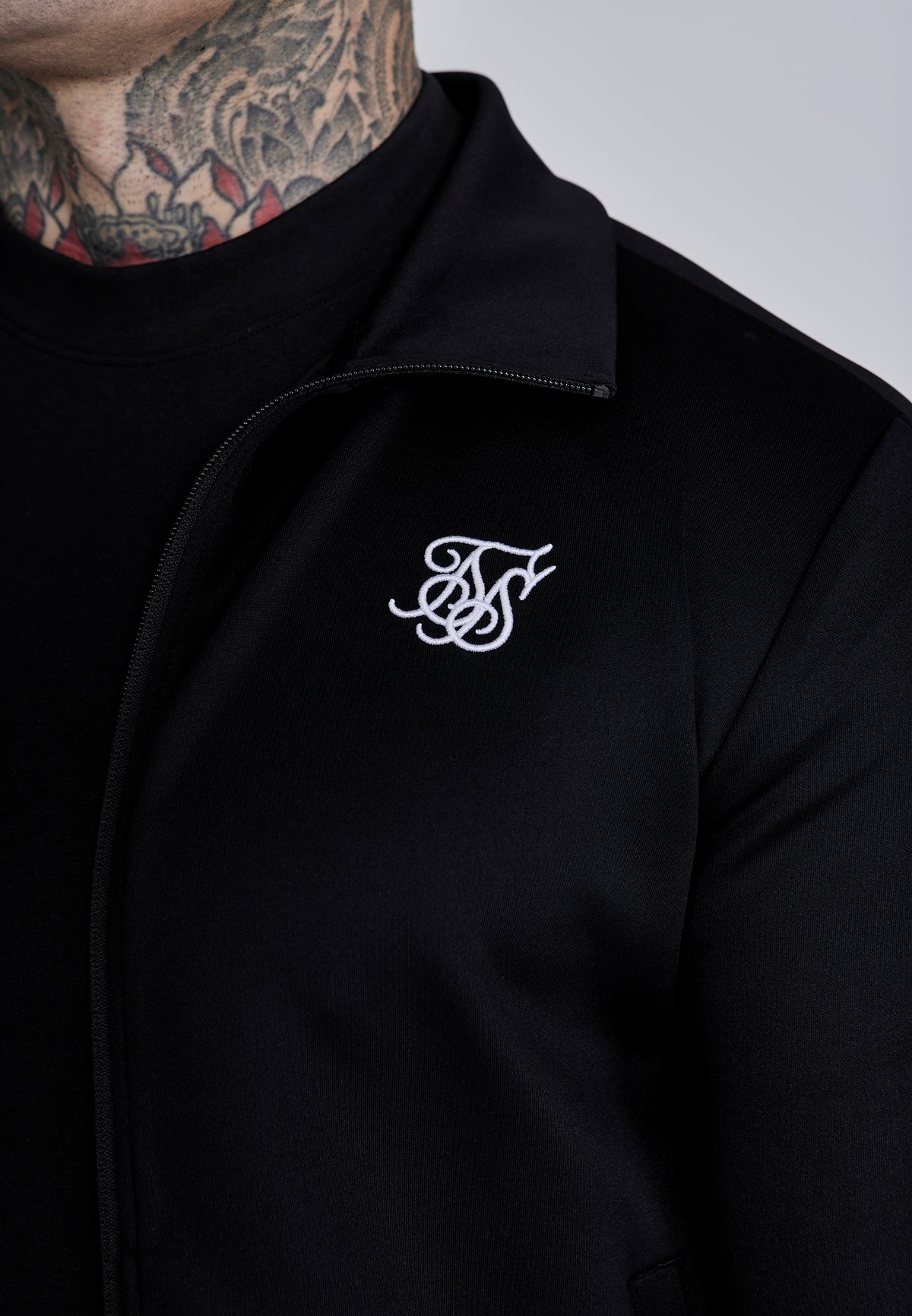 Sweatjacke Essentials Poly in Black Sweatjacken SikSilk