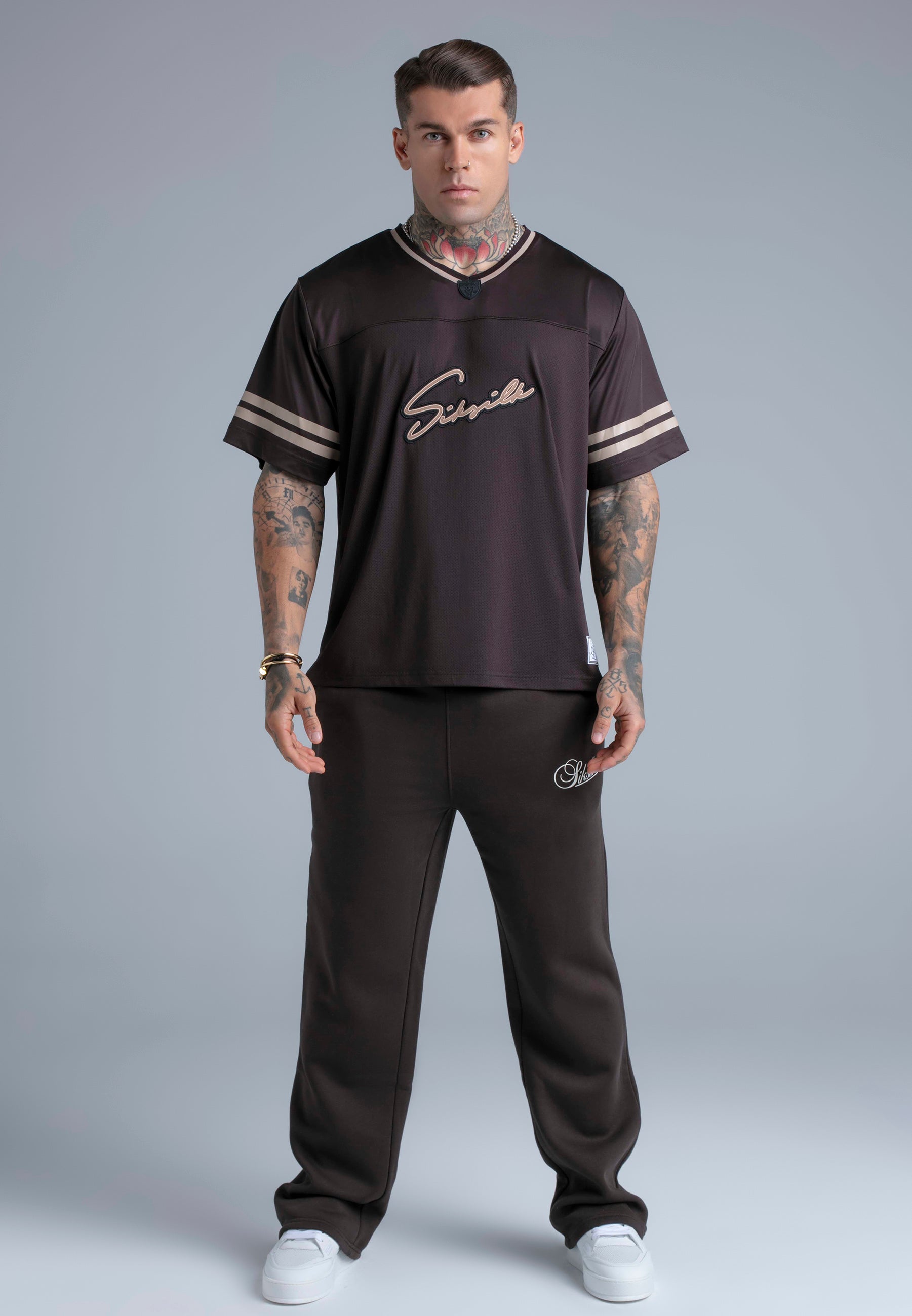 Football T-Shirt in Brown T-Shirts SikSilk
